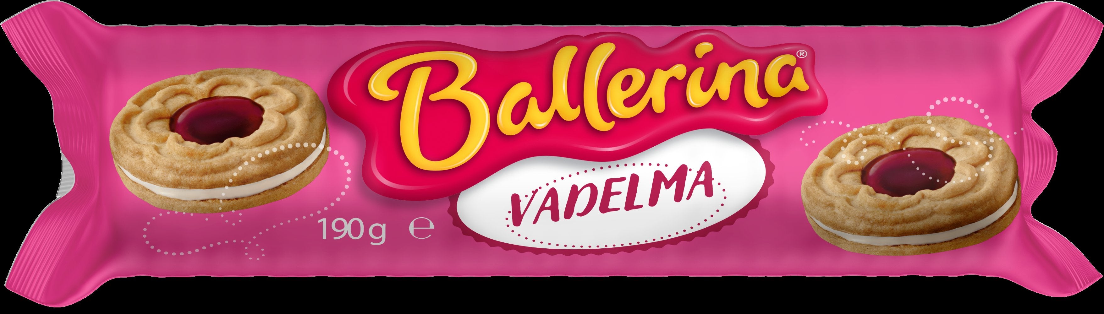 Kantolan Ballerina vadelma täytekeksi 190g