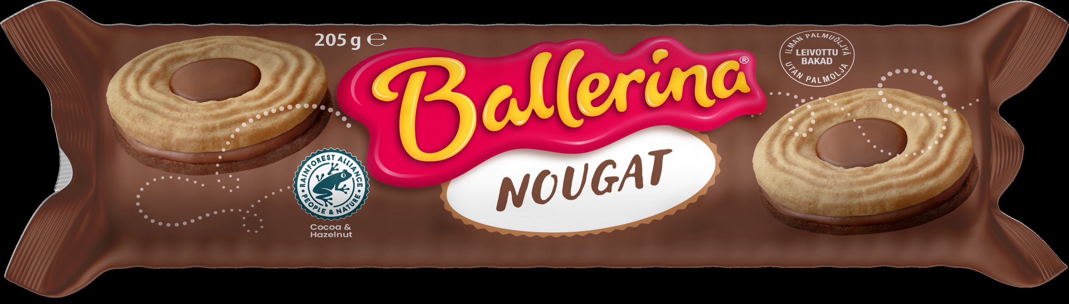 Kantolan Ballerina nougat täytekeksi 205g