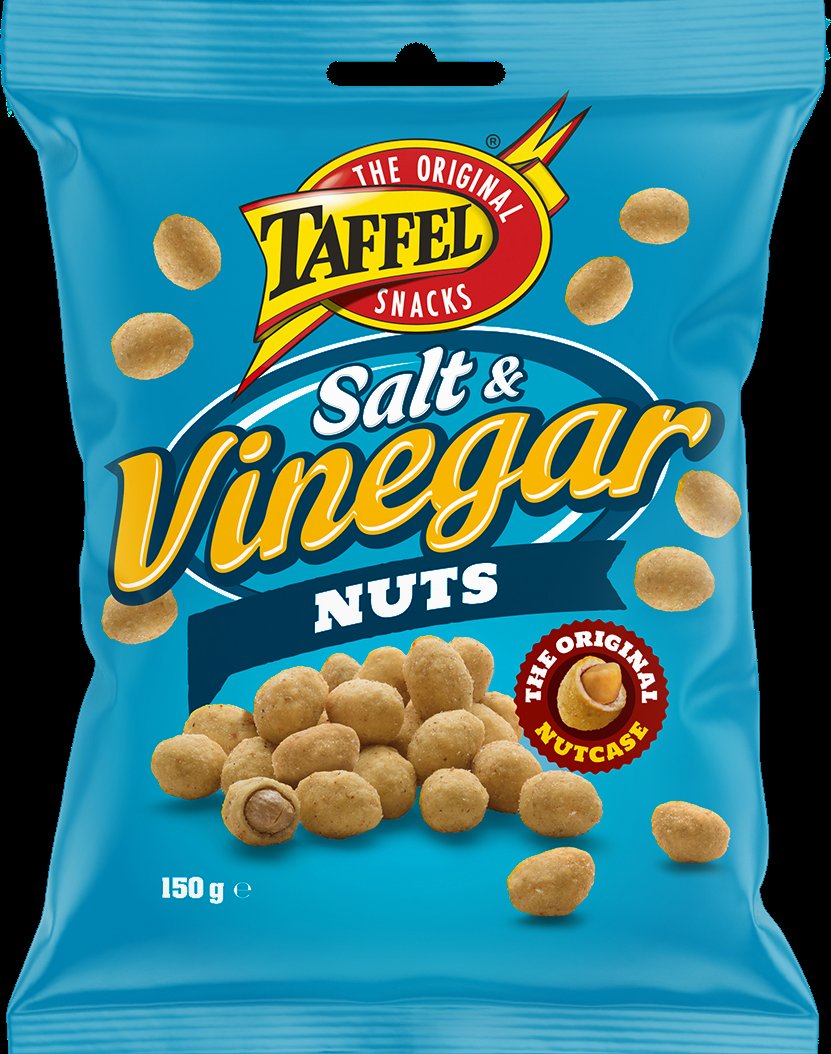 Taffel Salt & Vinegar Nuts kuorrutettu maapähkinä 150g