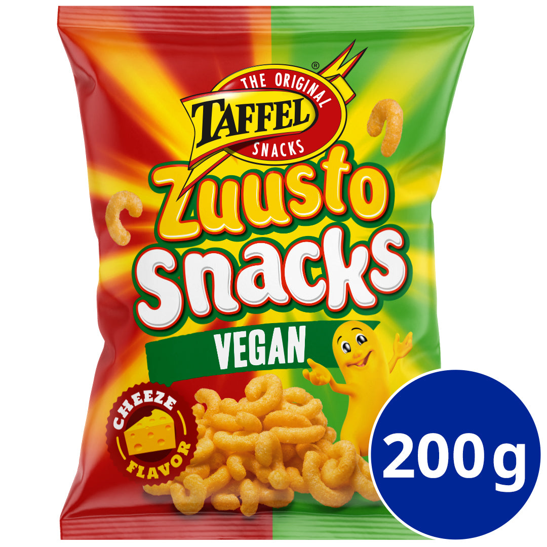 Taffel Zuustosnacks vegaaninen juuston makuinen maissisipsi 200g