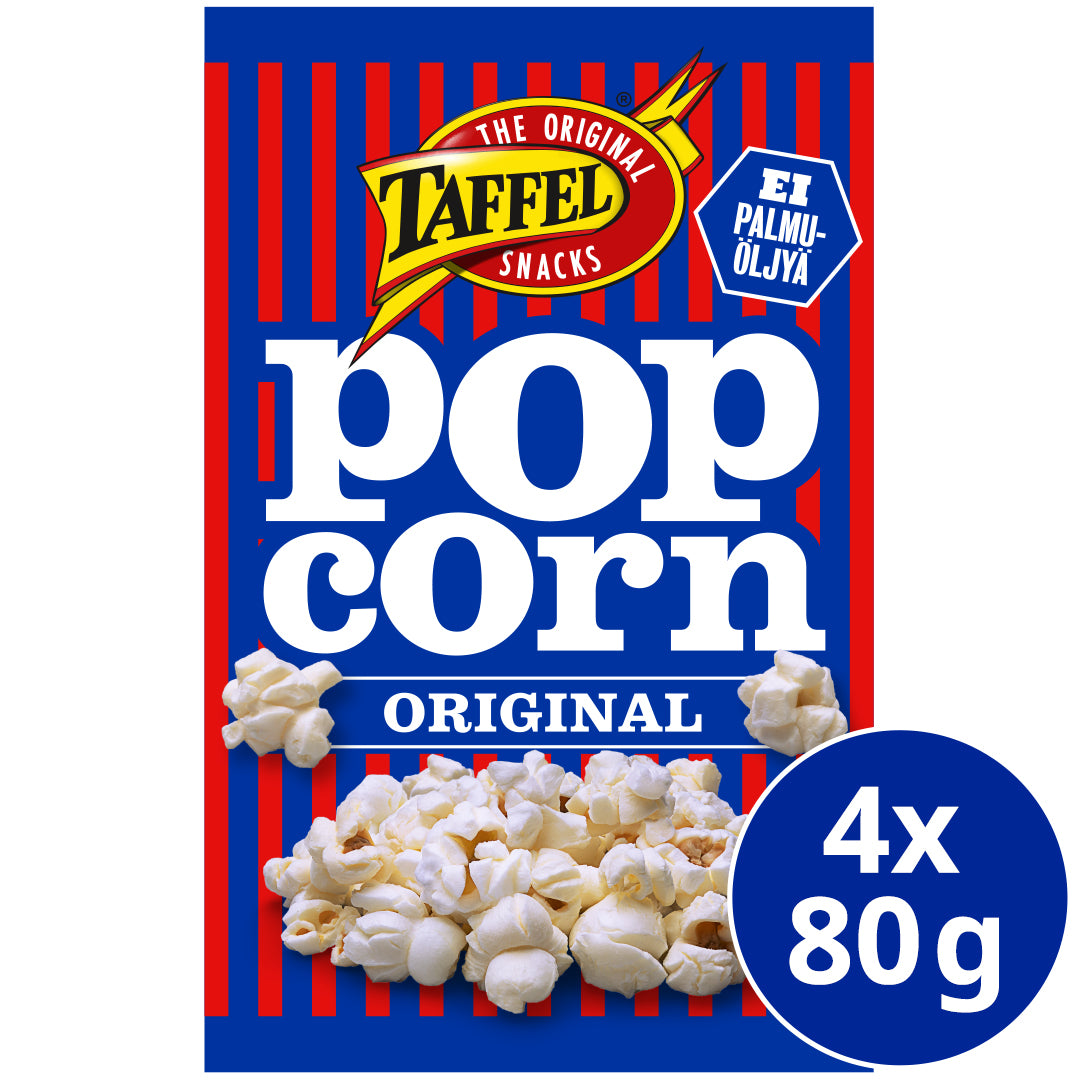 Taffel Popcorn original suolattu mikropopcorn 4x80g