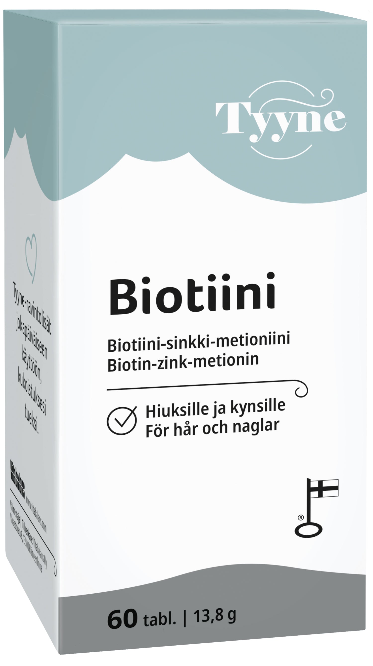 Tyyne Biotiini 60 tabl., biotiini-sinkki-metioniinitabletti, Vitabalans