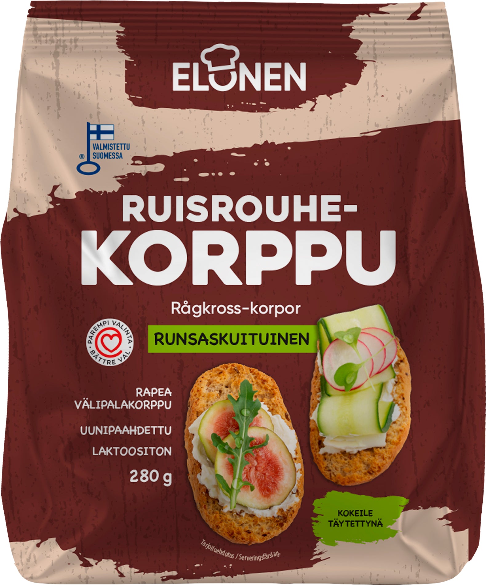 Elonen ruisrouhekorppu 280g