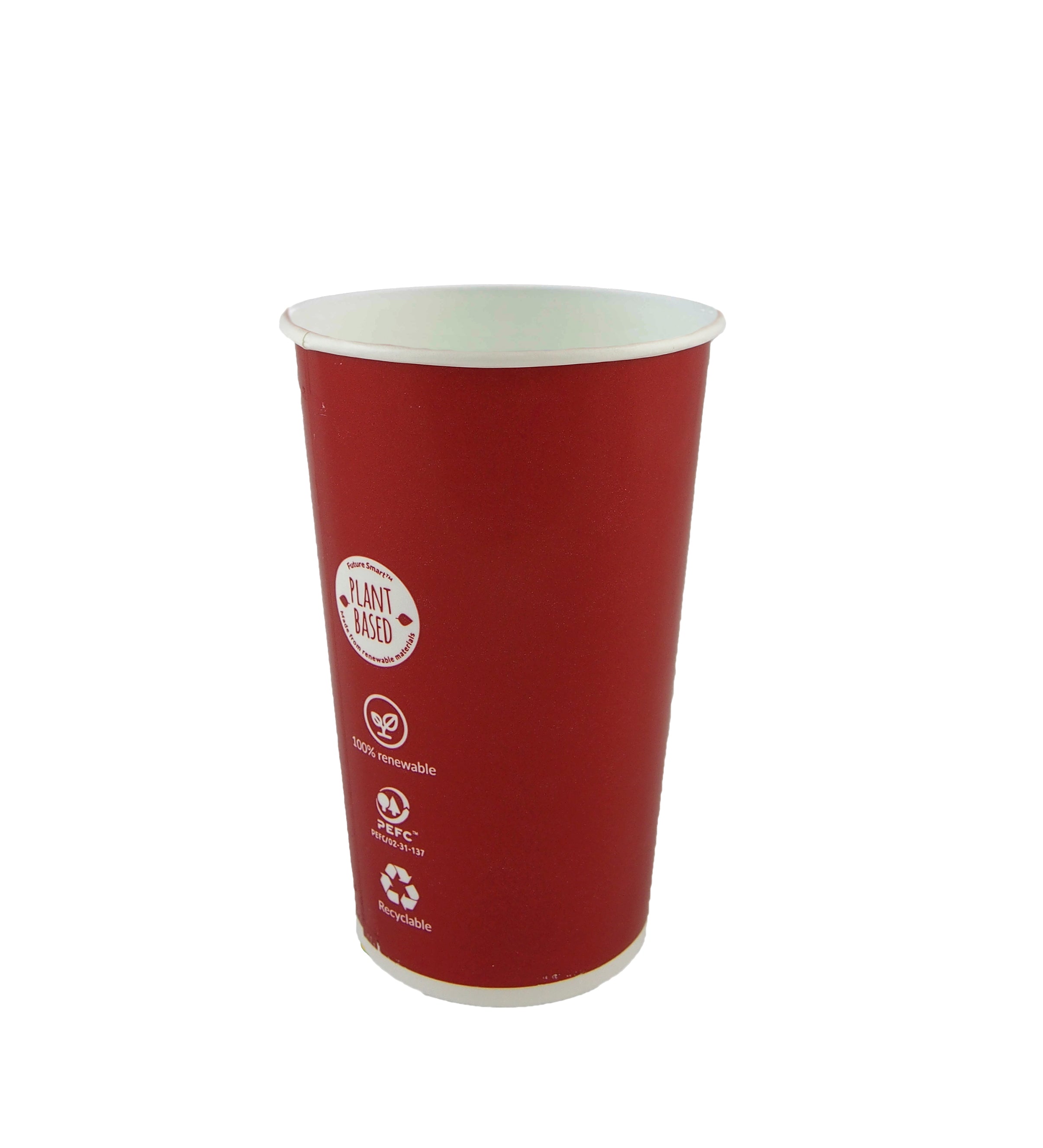Huhtamaki 10x400ml Tasse rouge kartonkinen kylmäjuomapikari