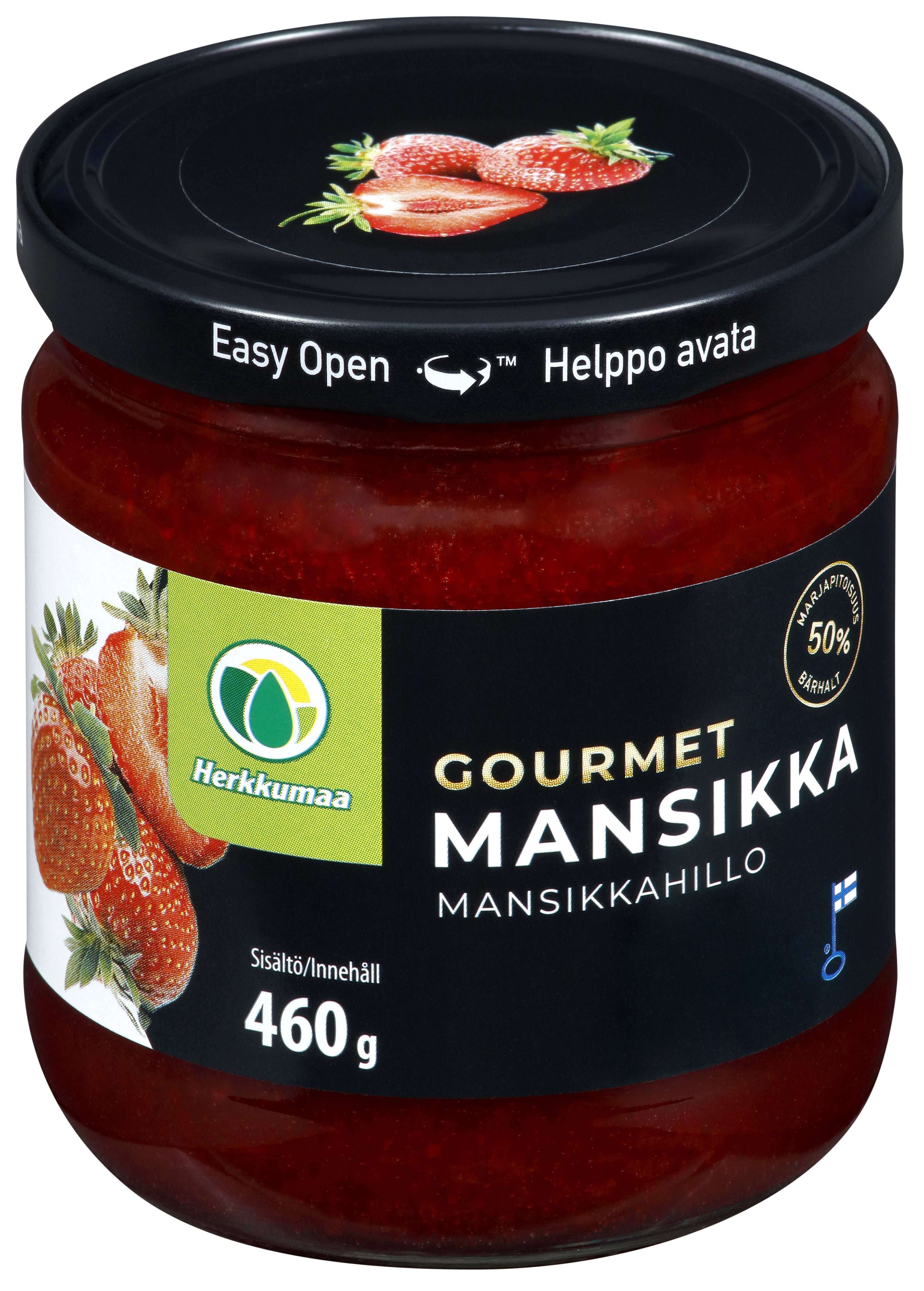 Herkkumaa Gourmet mansikkahillo 460 g