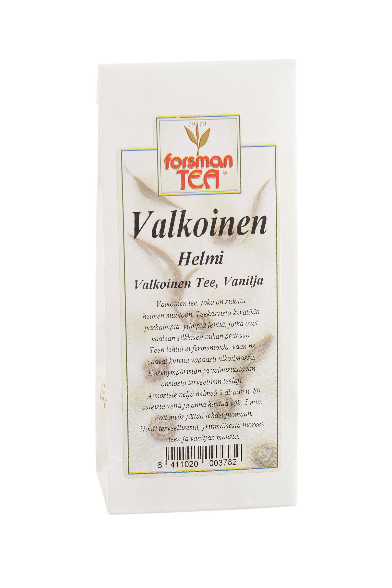 Forsman tea Valkoinen Helmi Vanilja valkoinen maustettu tee 60 g