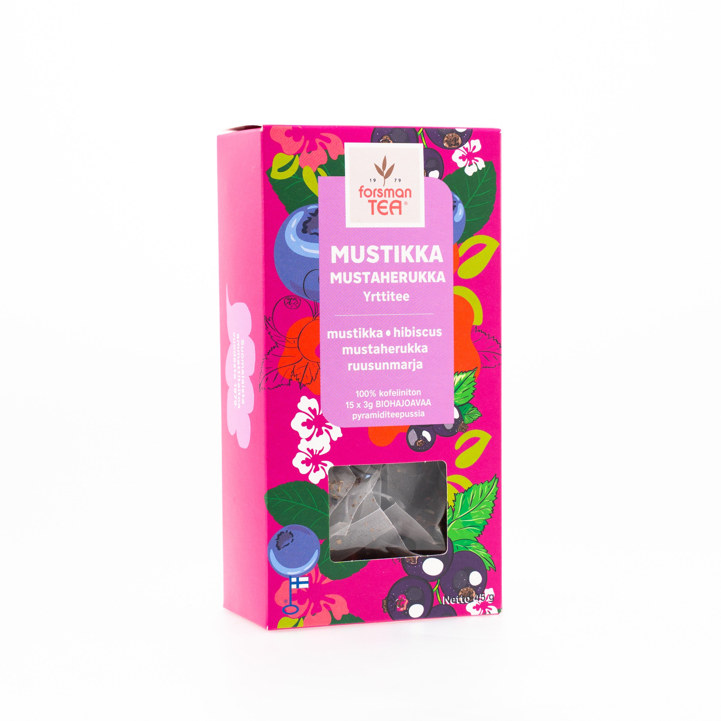 Forsman Pyramid Mustikka Mustaherukka Hibiscus 15x3g