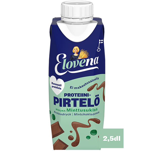 Elovena 2,5dl minttusuklaa proteiinipirtelö