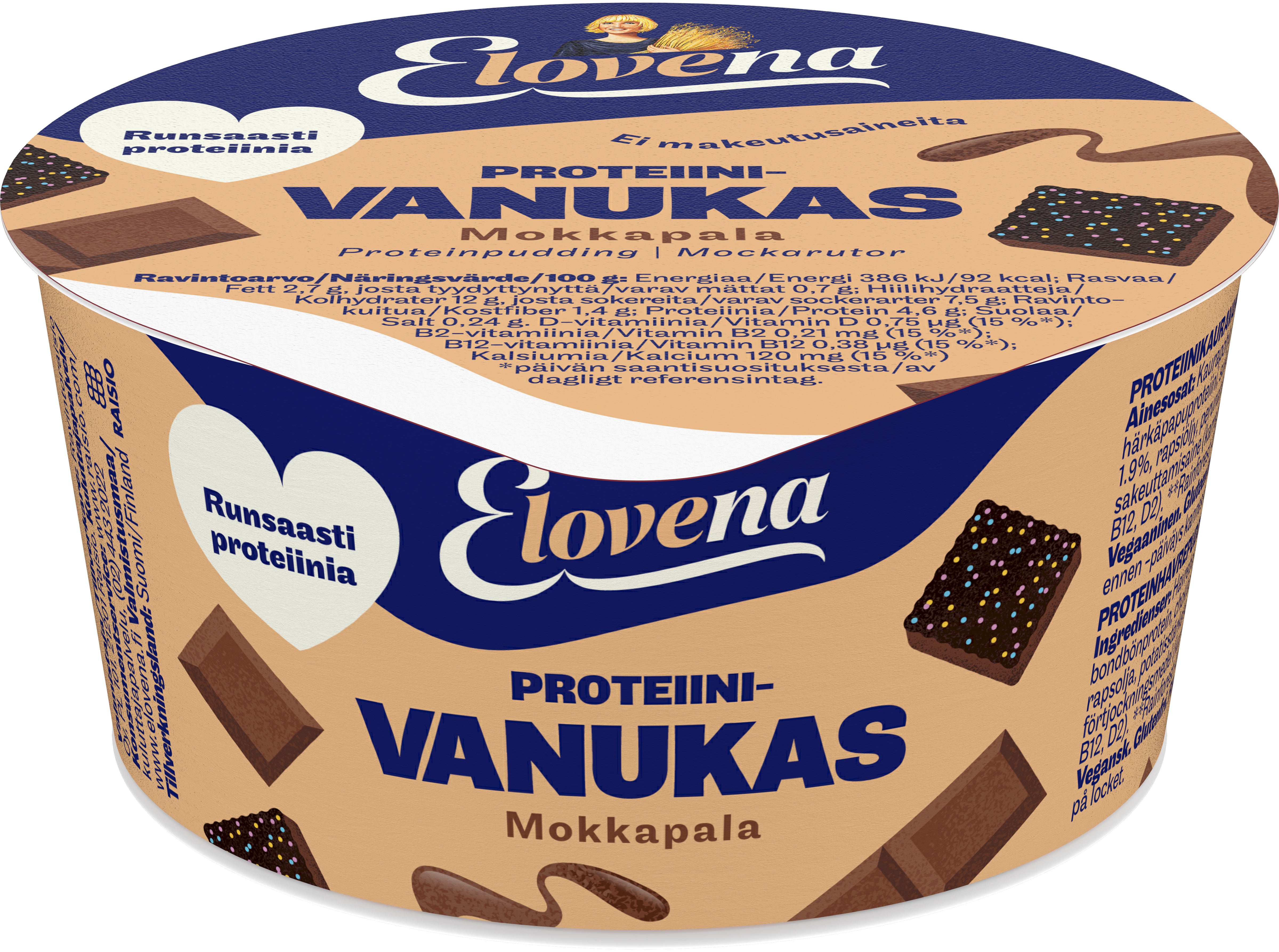 Elovena 150g mokkapalanmakuinen proteiinivanukas
