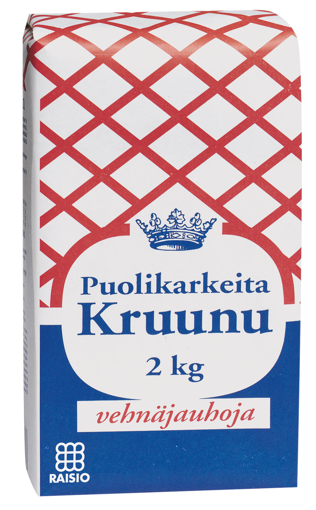 Kruunu 2kg puolikarkeita vehnäjauhoja