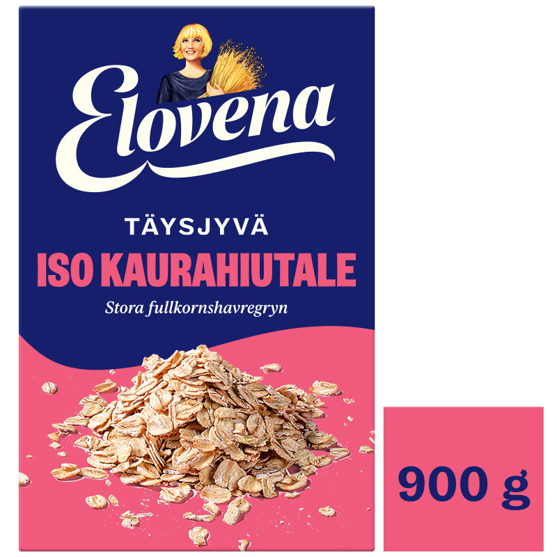 Elovena 900g iso täysjyväkaurahiutale