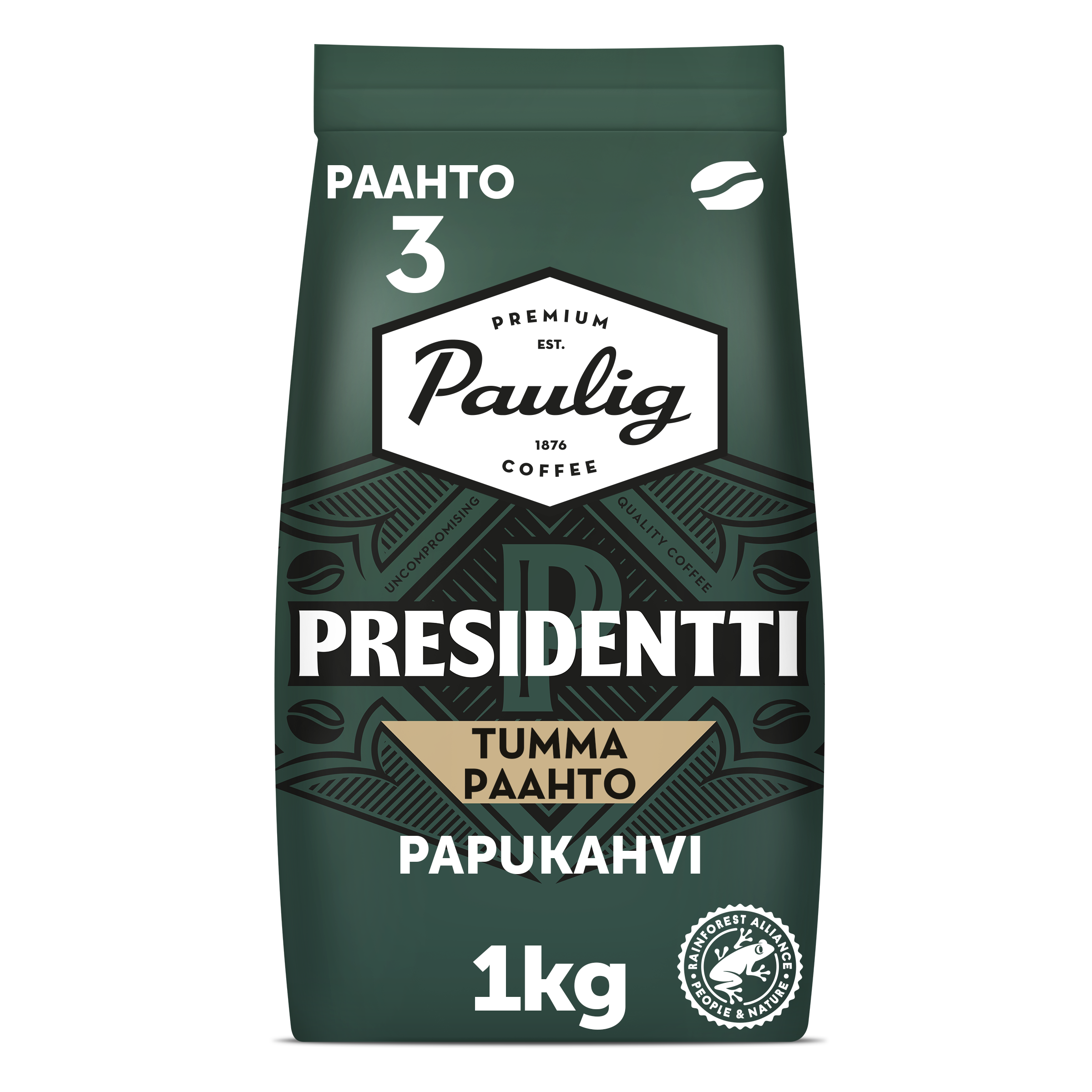 Paulig Presidentti Tumma Paahto kahvi kahvipapu 1kg