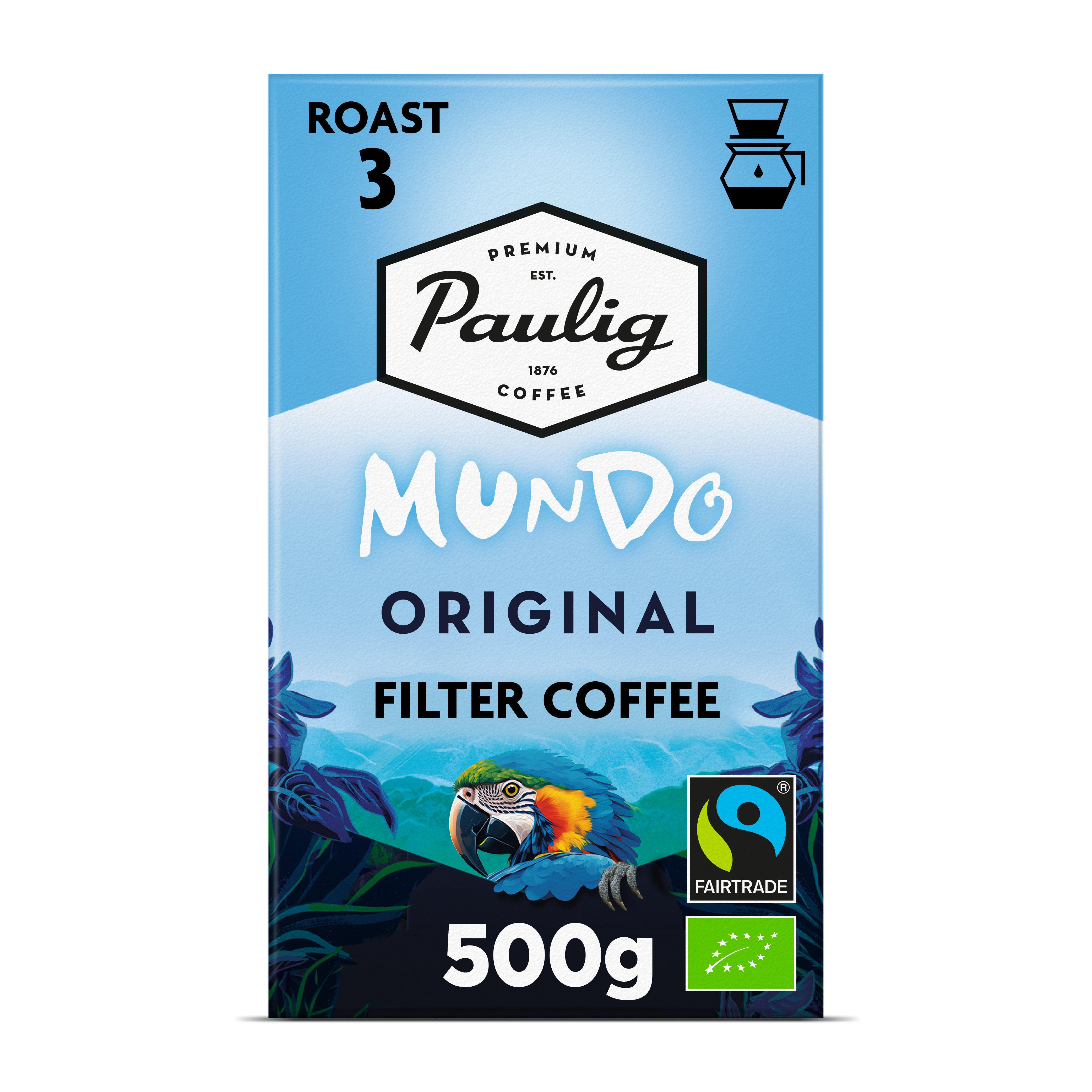 Paulig Mundo Original luomu kahvi suodatinjauhatus 500g