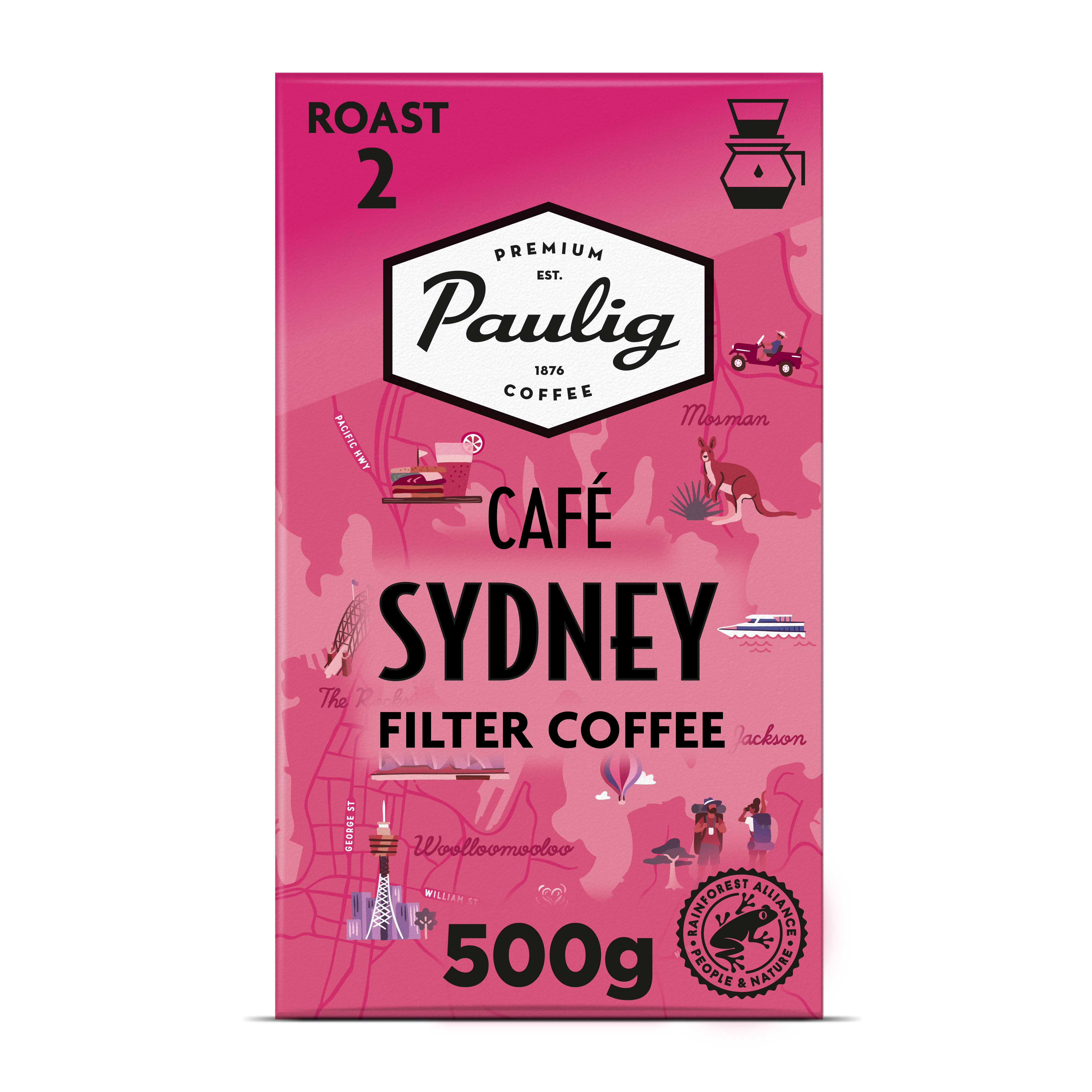 Paulig Café Sydney kahvi suodatinjauhatus 500g