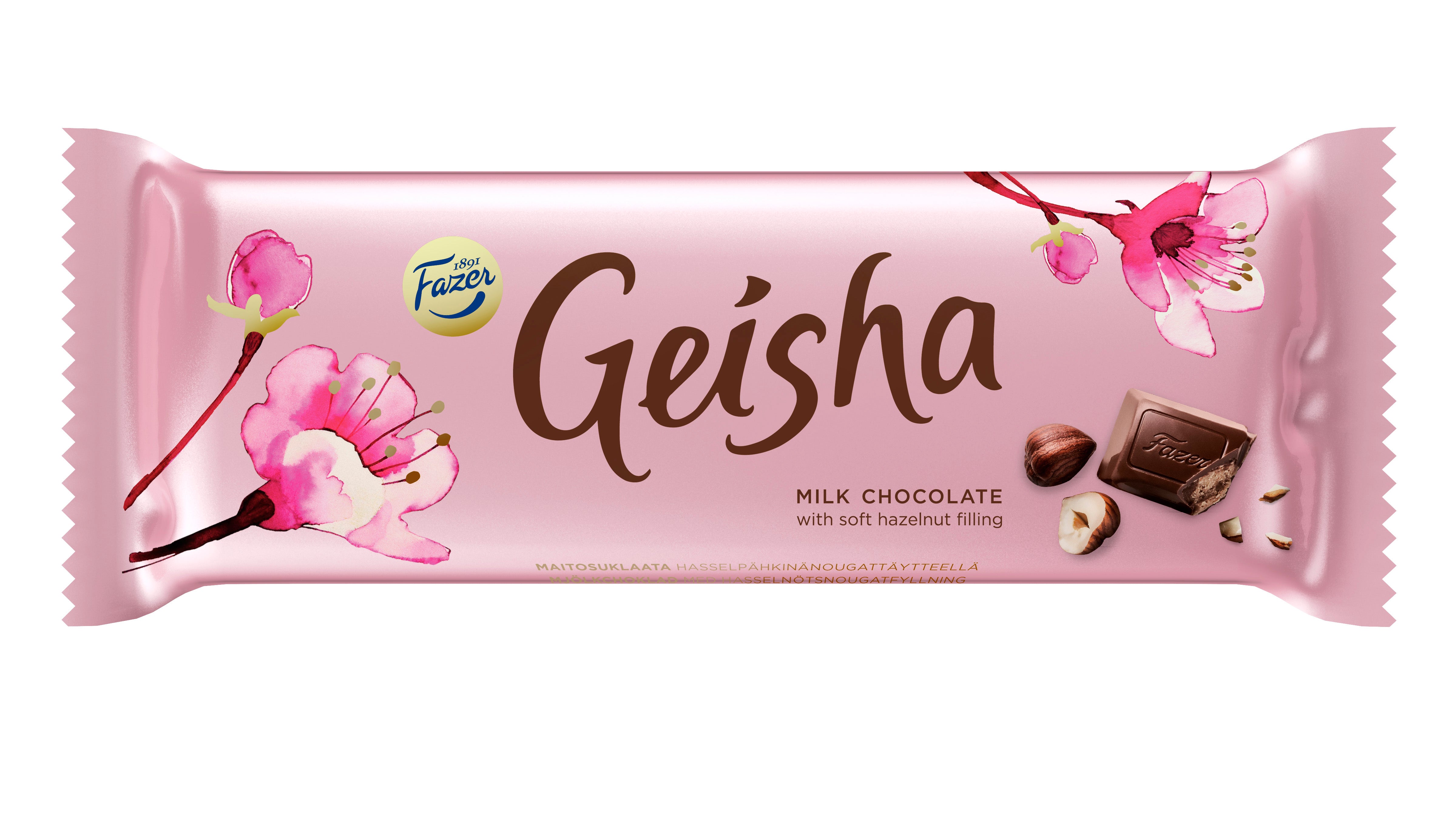 Fazer Geisha hasselpähkinänougat suklaalevy 100g