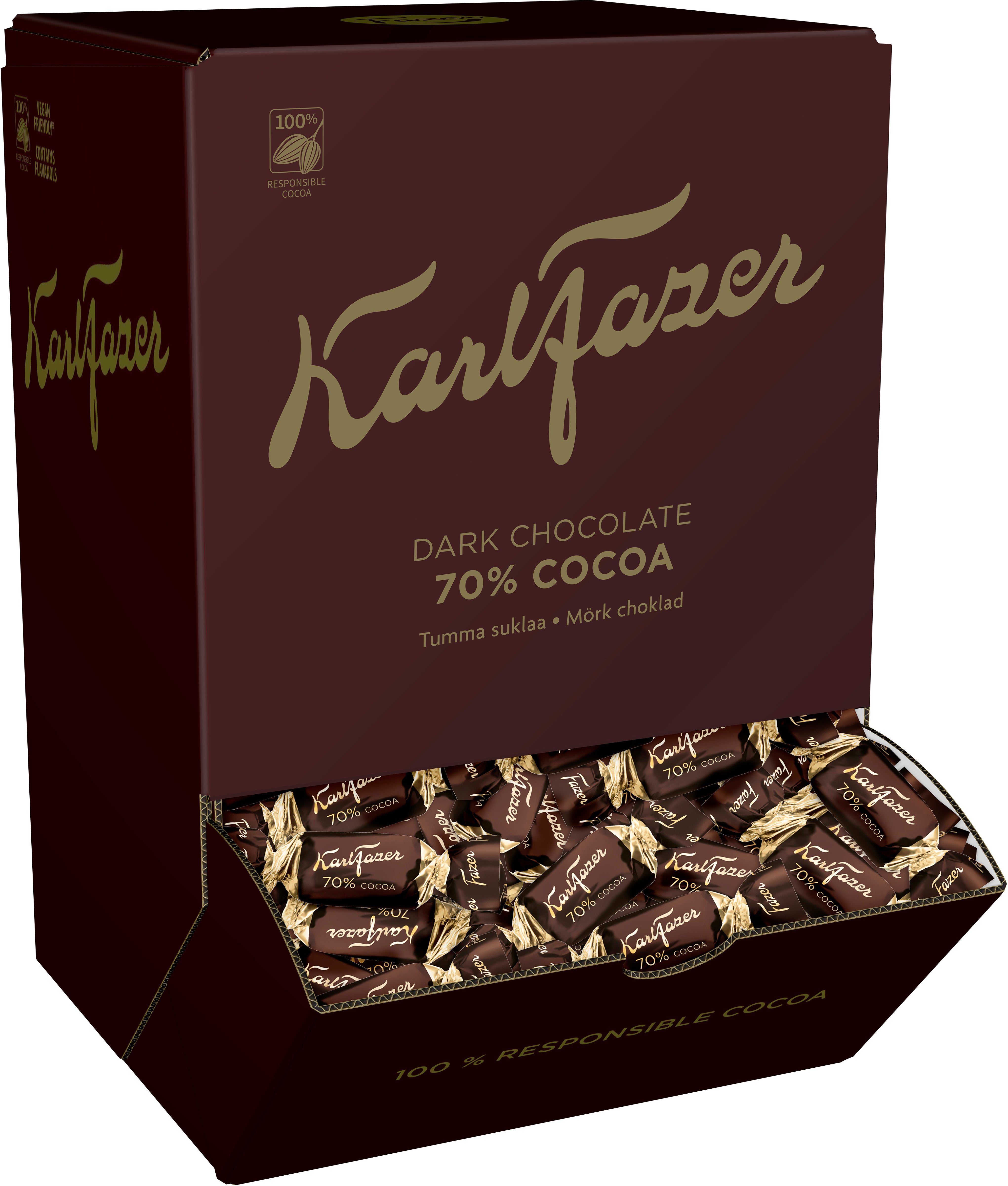 Karl Fazer 70%  kääritty tumma suklaakonvehti 3kg
