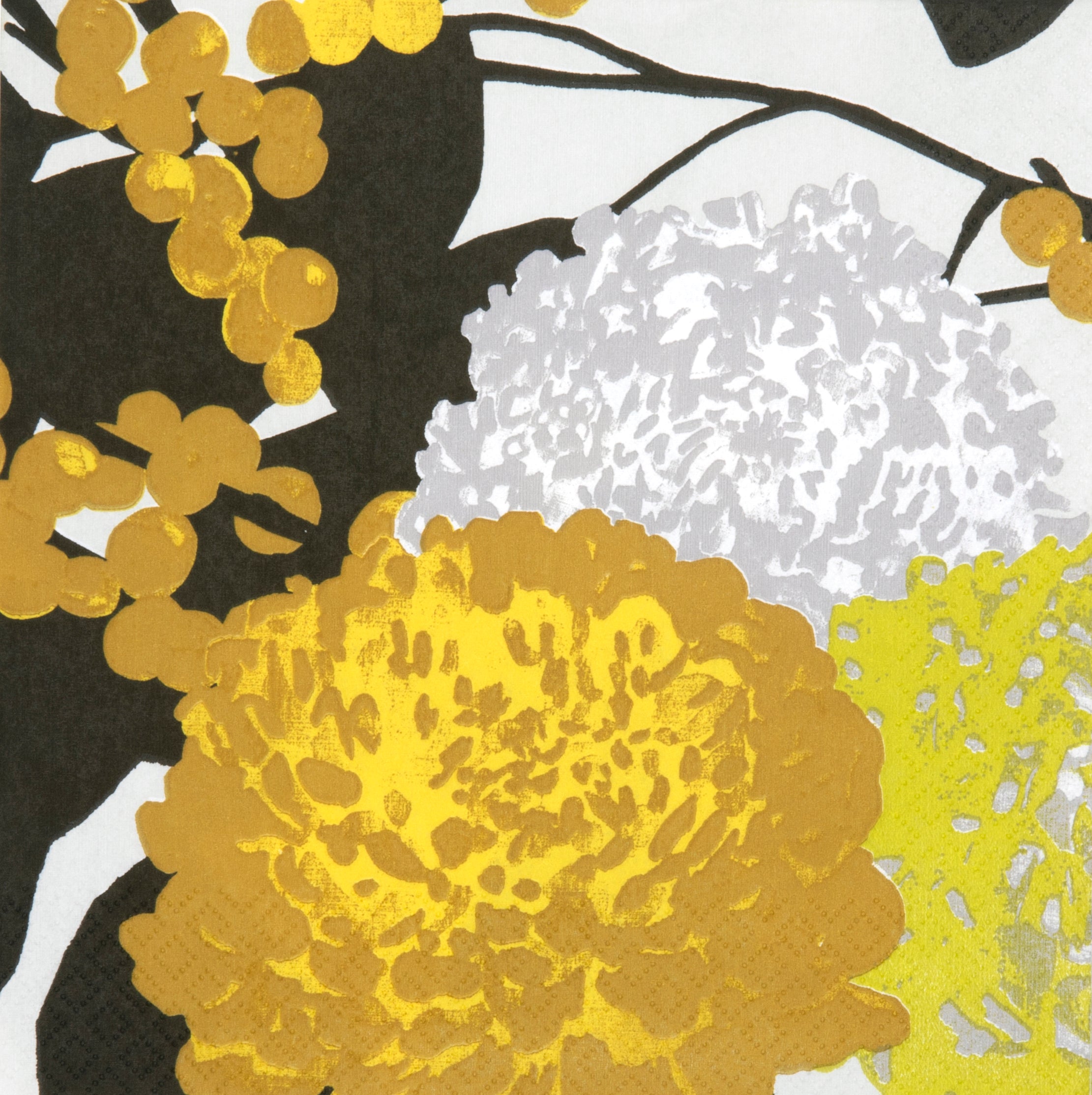 Pentik tissue lautasliina Krysanteemi keltainen 24cm 20kpl