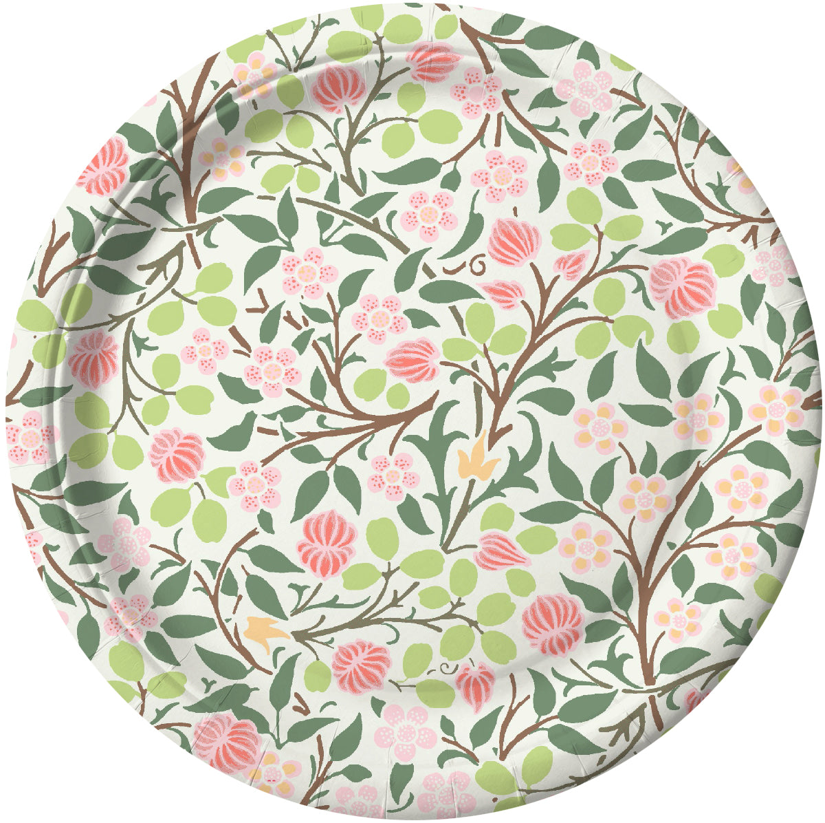 Cartonkilautanen 23cm 10x10kpl William Morris Clover vaaleanpunainen
