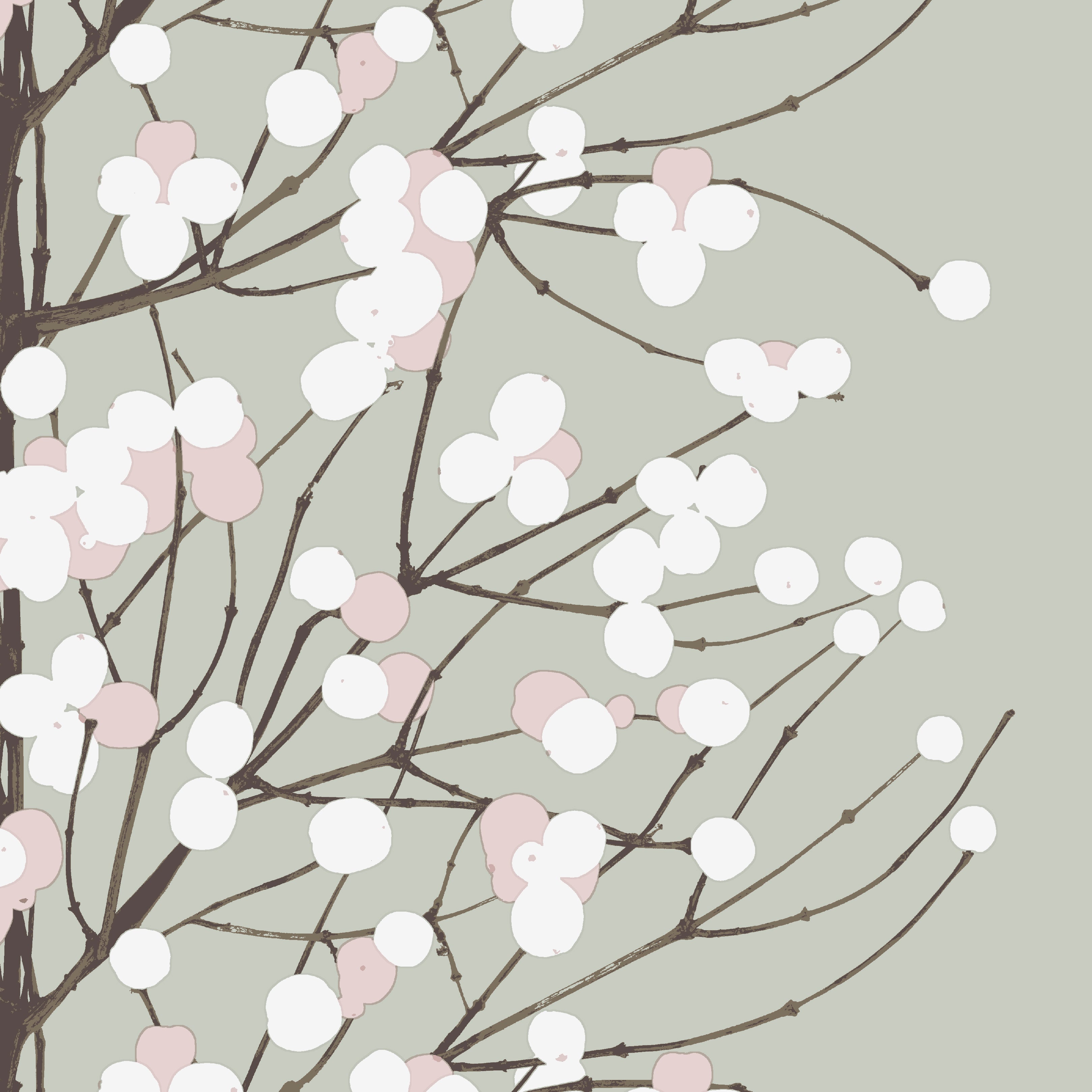 Marimekko lautasliina Lumimarja salvia 20kpl/33cm