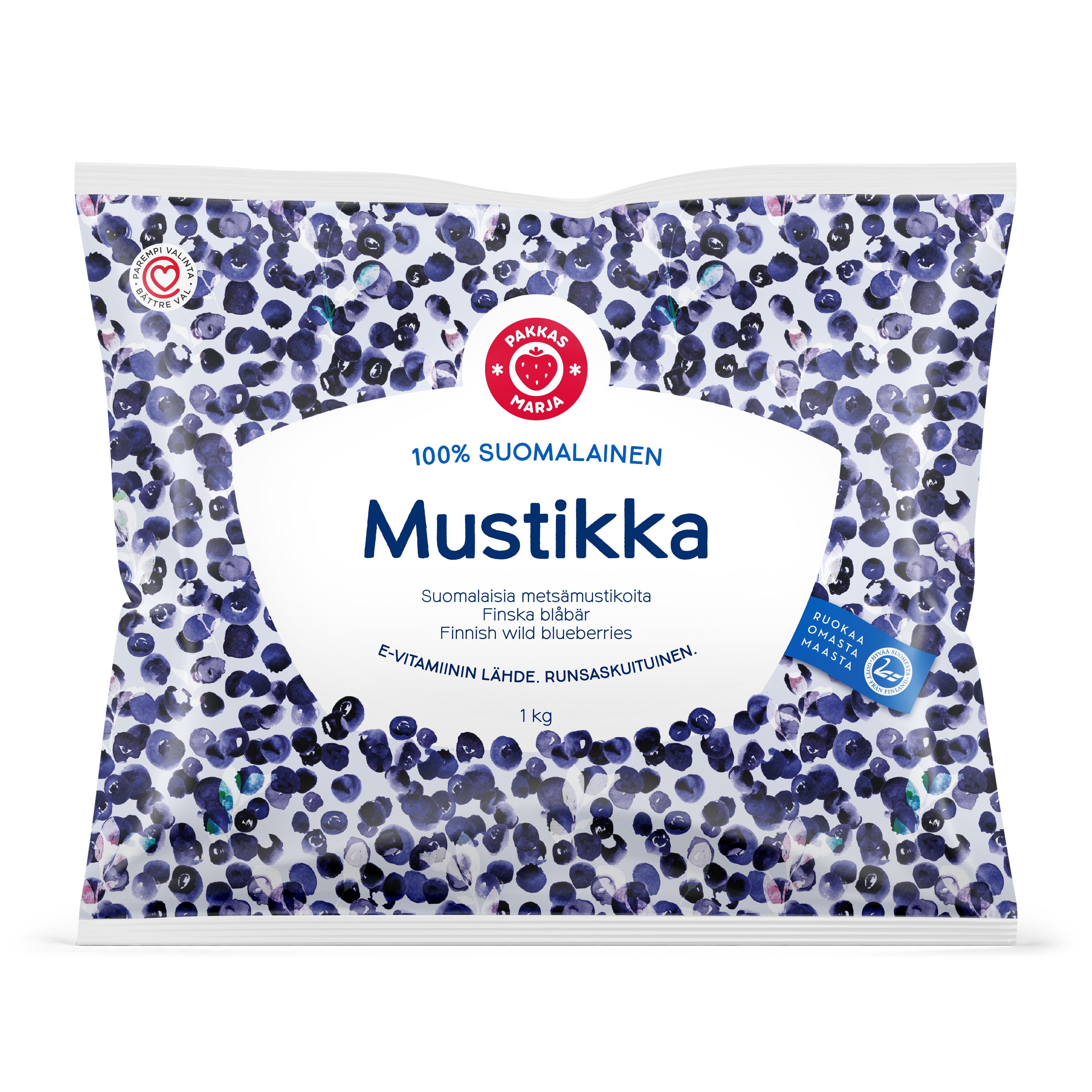 Pakkasmarja 1kg 100% suomalainen mustikka