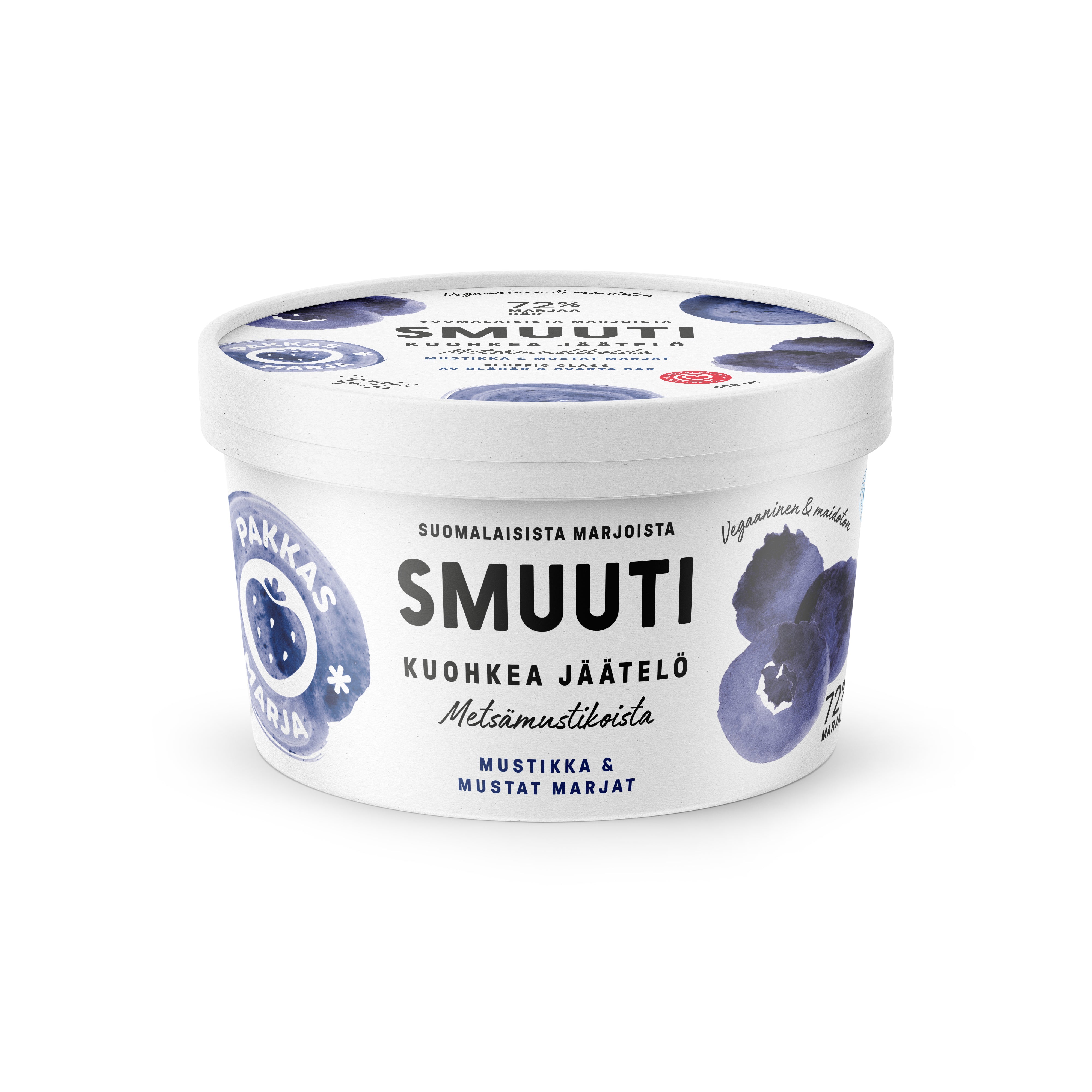 Pakkasmarja Smuuti marjajäätelö Mustikka & mustat marjat 500ml
