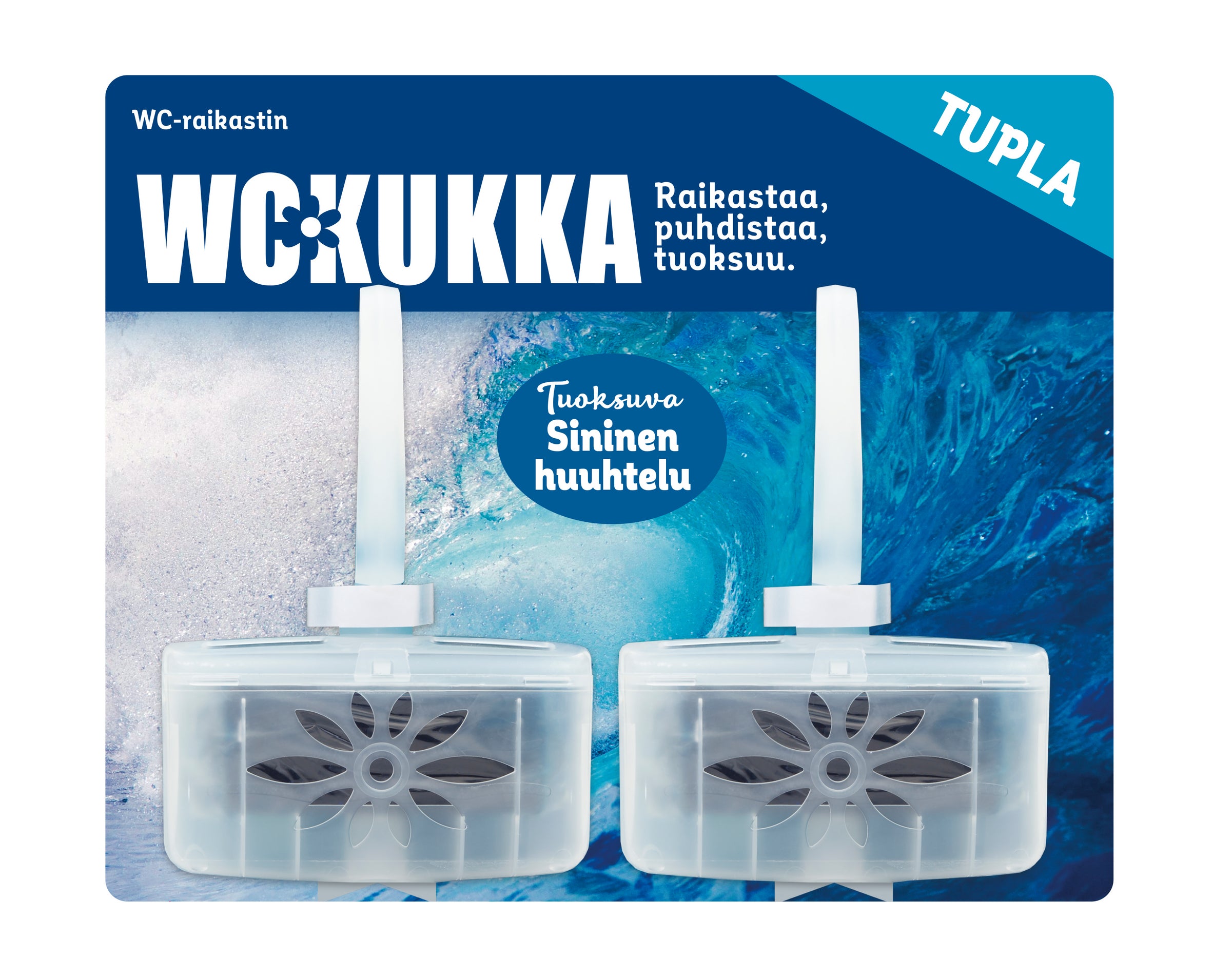 Wc-kukka wc-raikastin 2x40g Sininen huuh