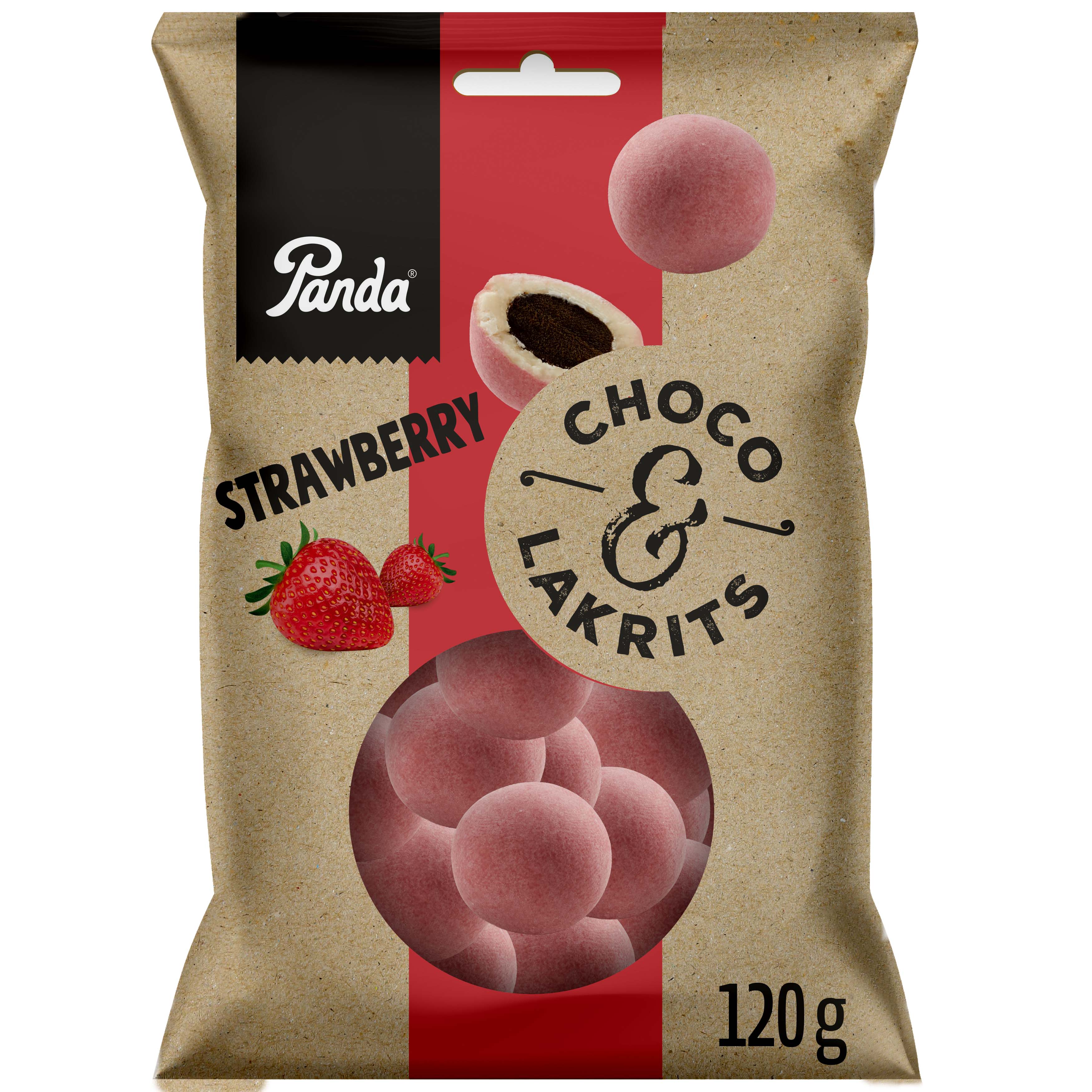 Panda Choco Lakrits mansikka suklaa lakritsi 120g