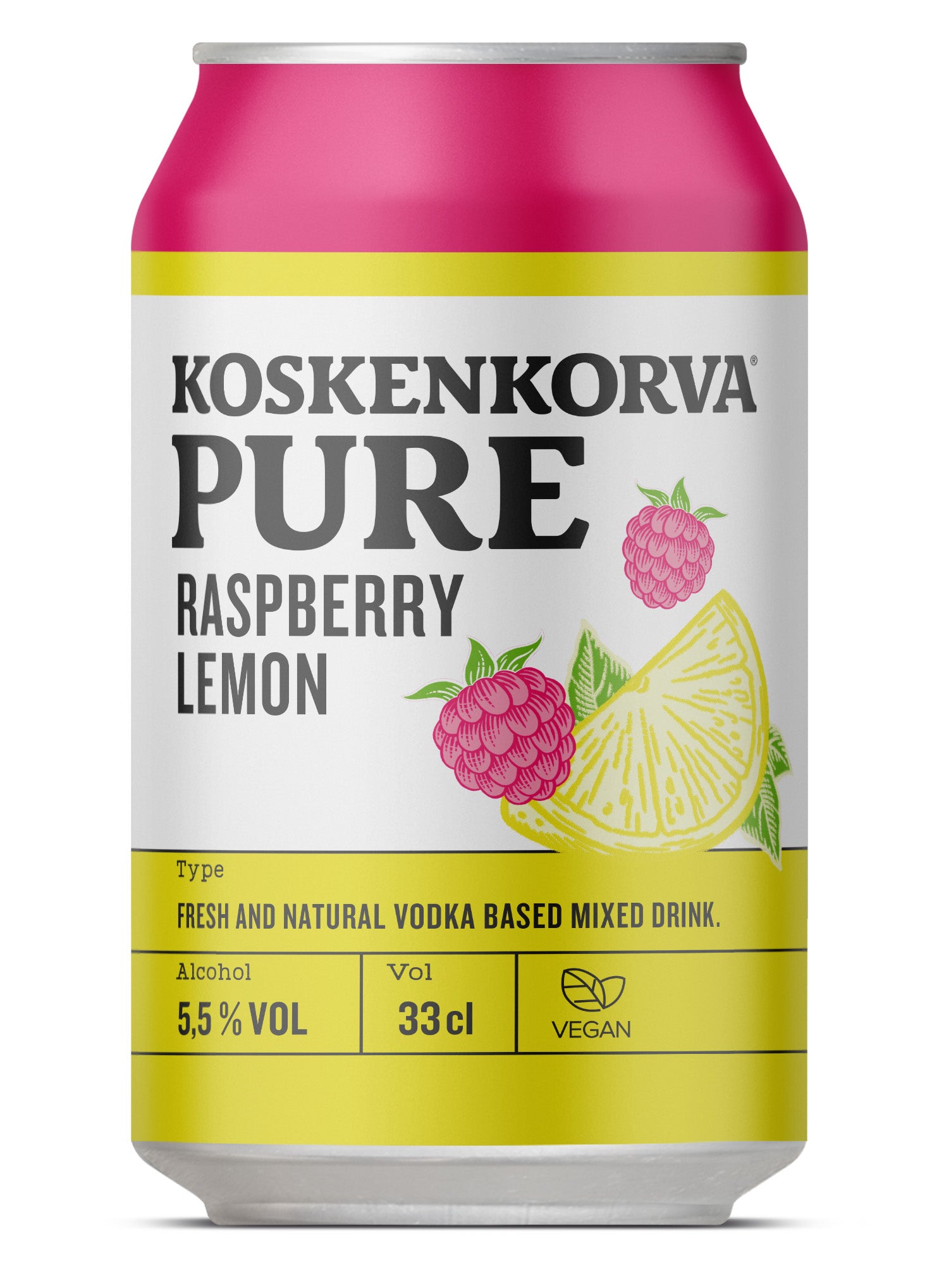 Koskenkorva PURE Raspberry Lemon 5,5% 33cl can