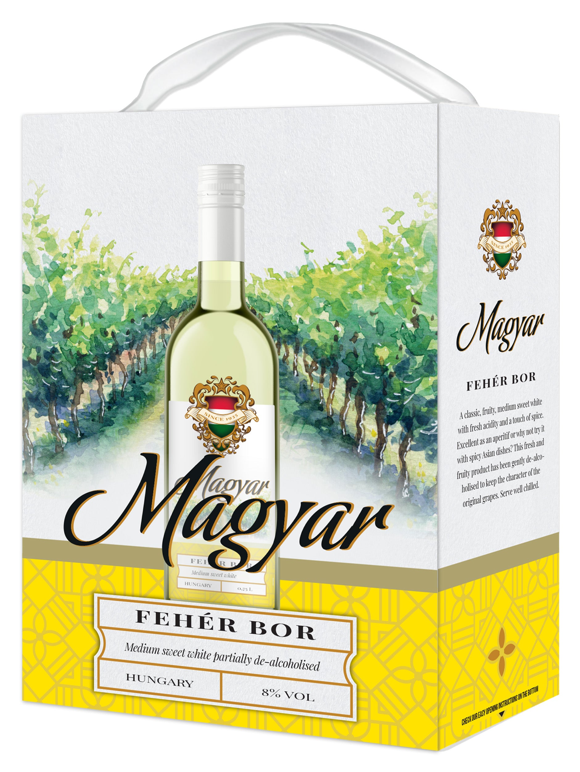 Magyar Feher Bor 8 à % 3L BIB