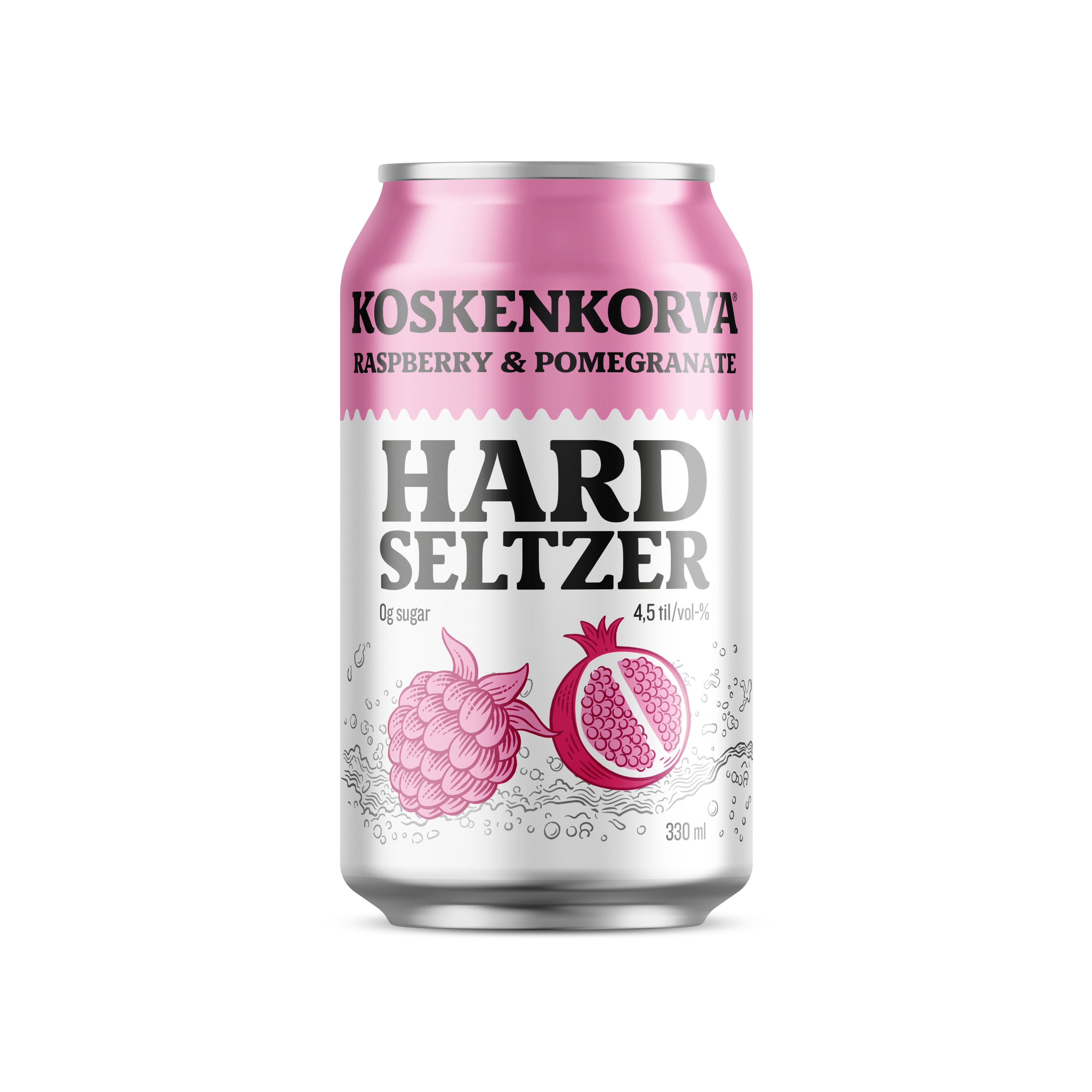 Koskenkorva Hard Seltzer Raspberry-Pomegranate 4,5 33cl CAN
