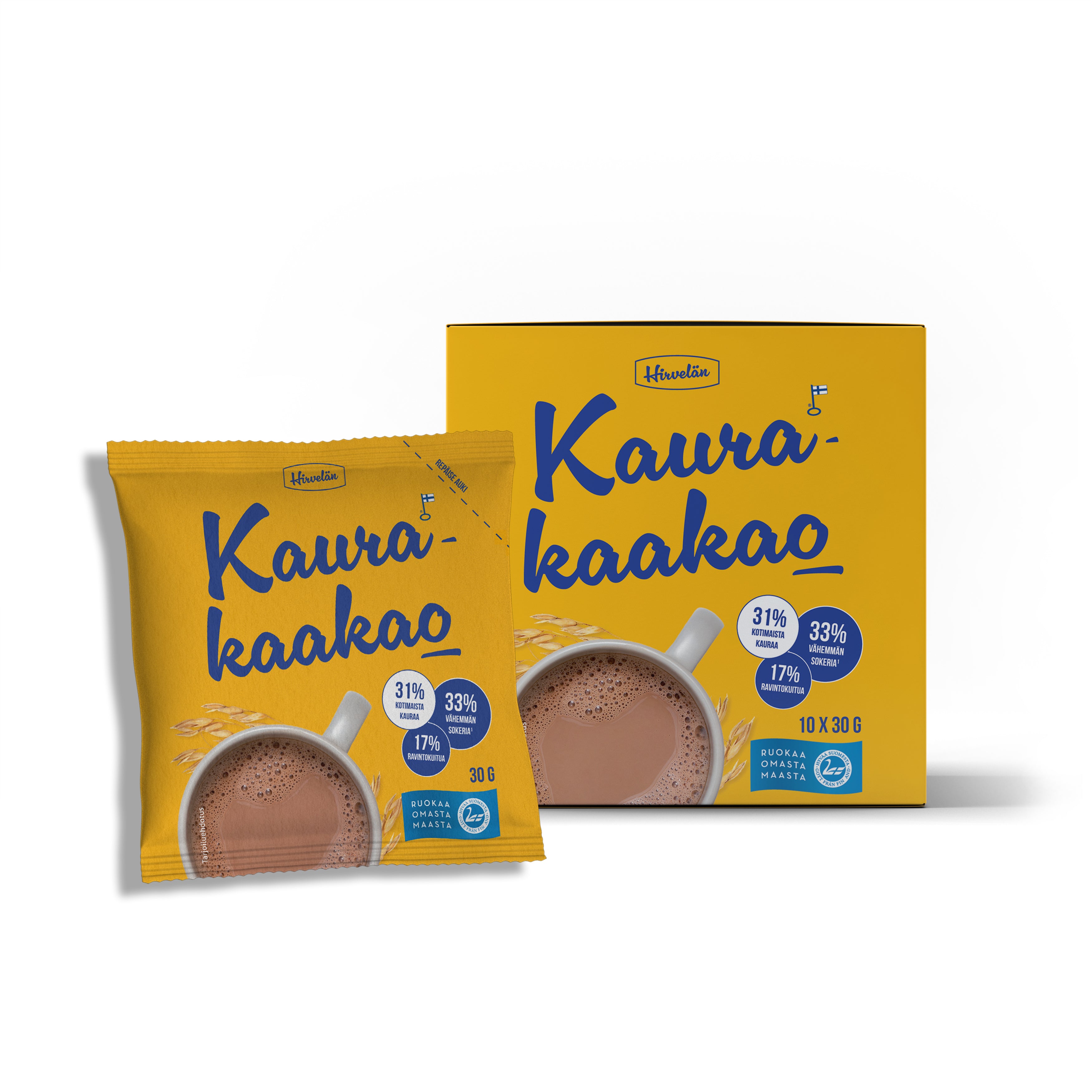Hirvelän Kaurakaakao 30g x 10