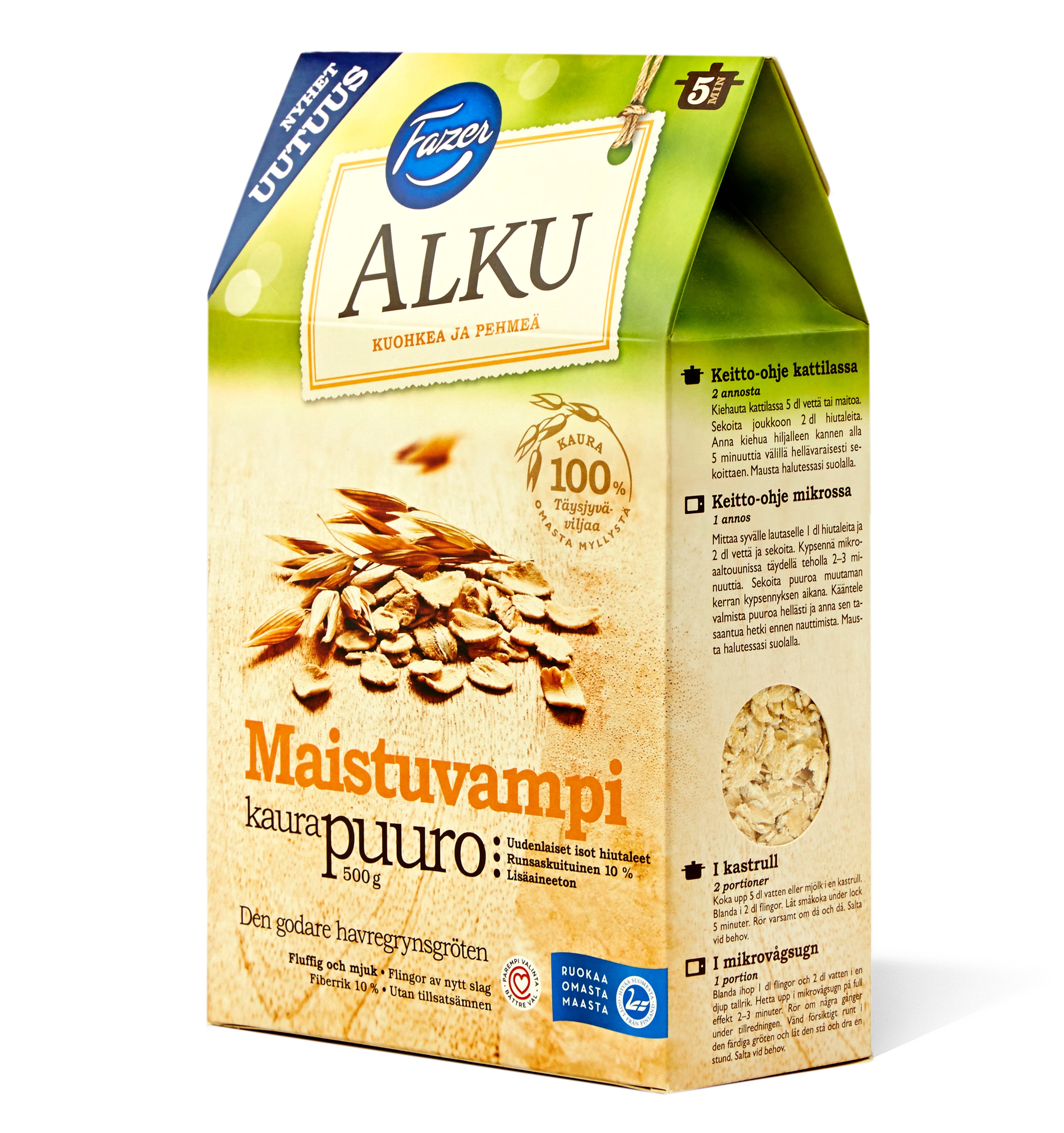 Fazer Alku Maistuvampi kaurapuuro 500 g