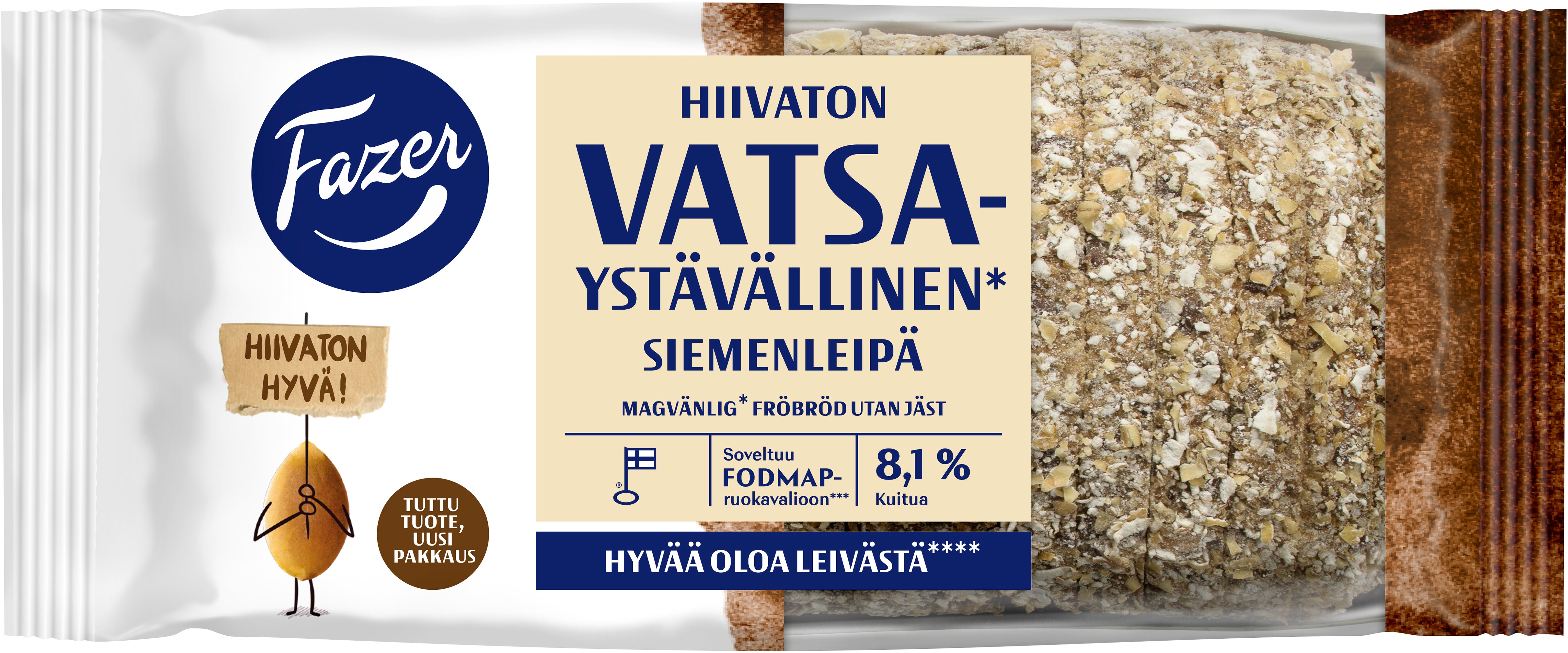 Fazer Vatsaystävällinen hiivaton siemenleipä 420g