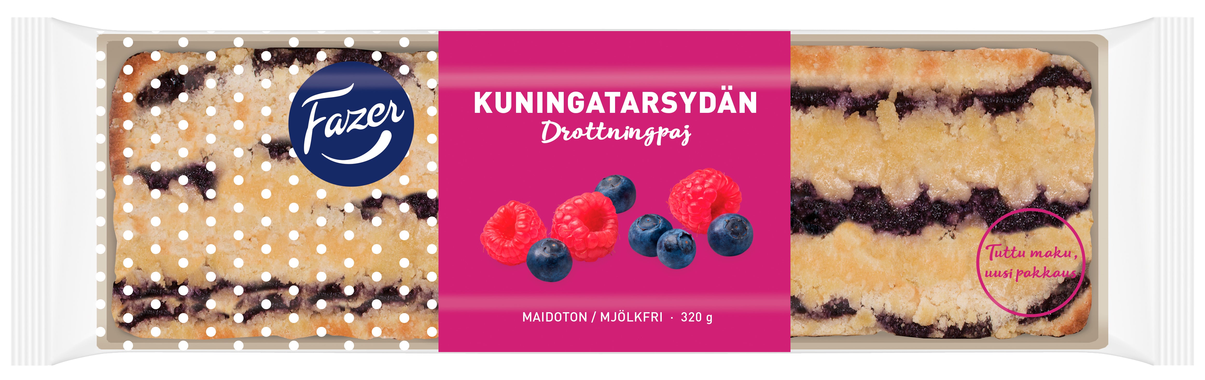 Fazer Kuningatarsydän 320g, marjapiiras