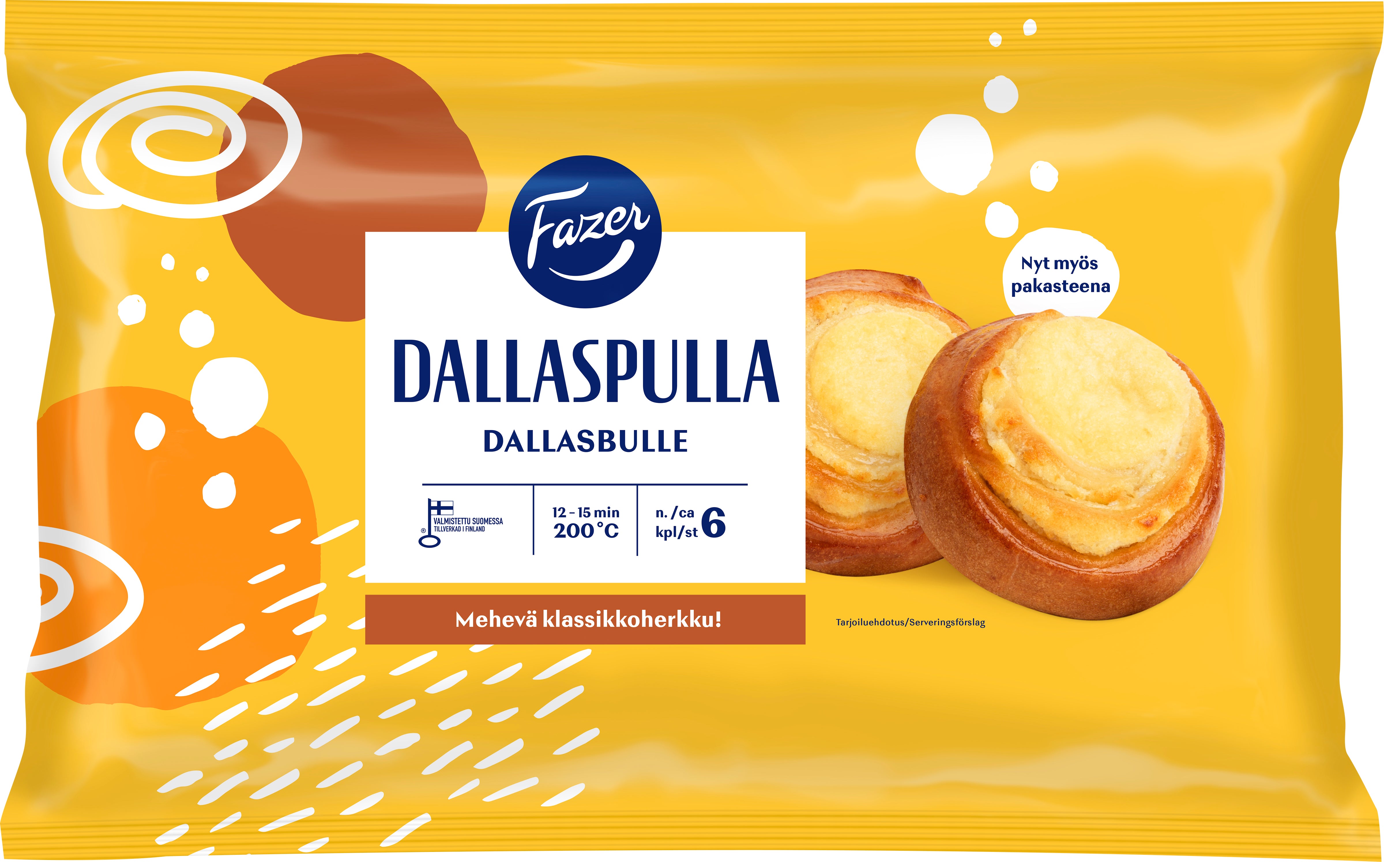 Fazer Dallaspulla 6kpl 582g, raakapakaste