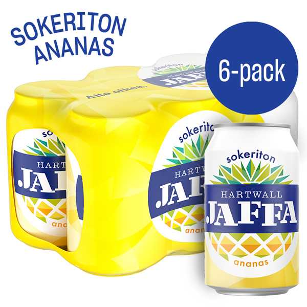 Hartwall Jaffa Ananas sokeriton 0,33l paquet de 6