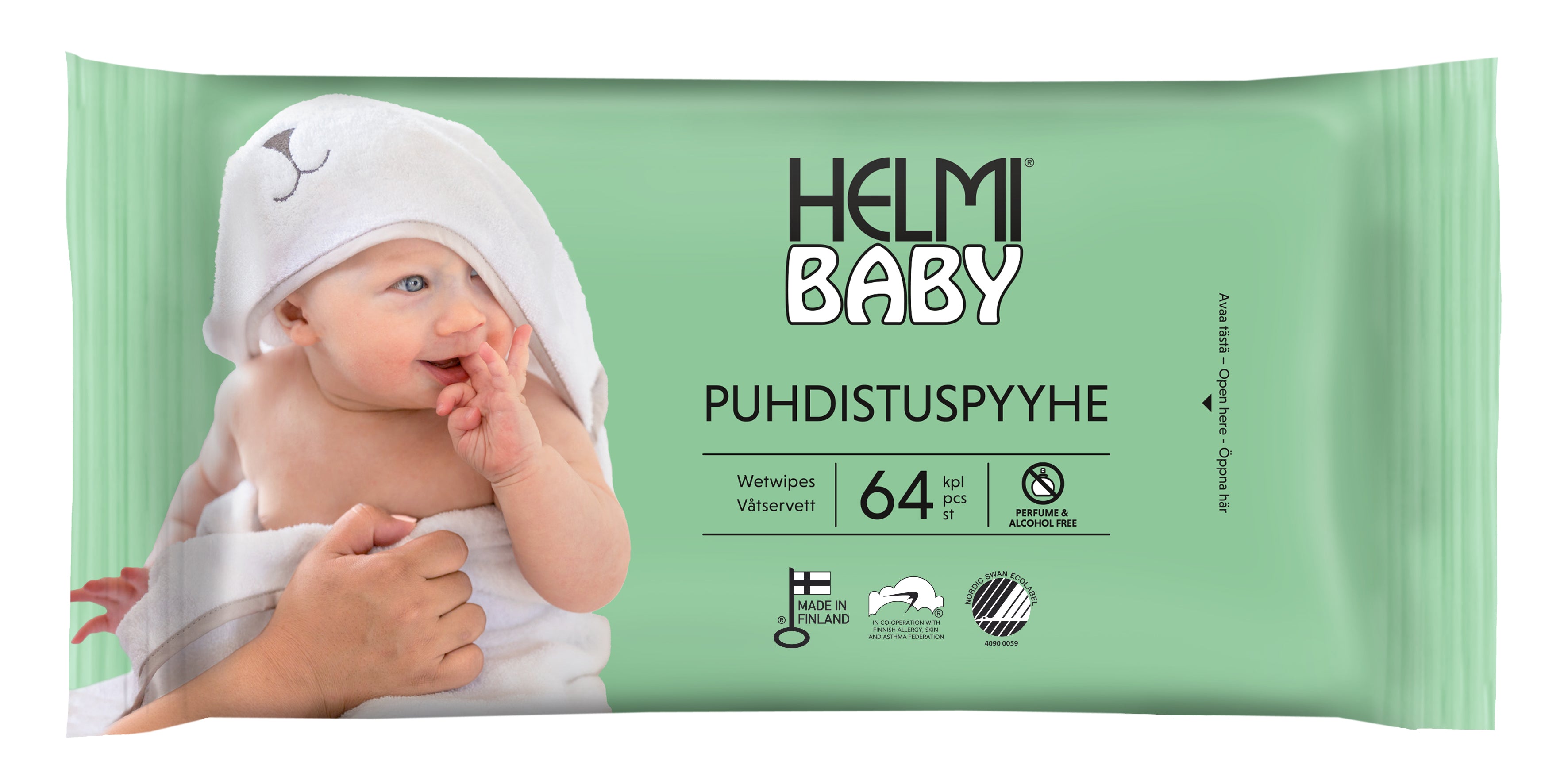 Helmi puhdistuspyyhe 64 kpl