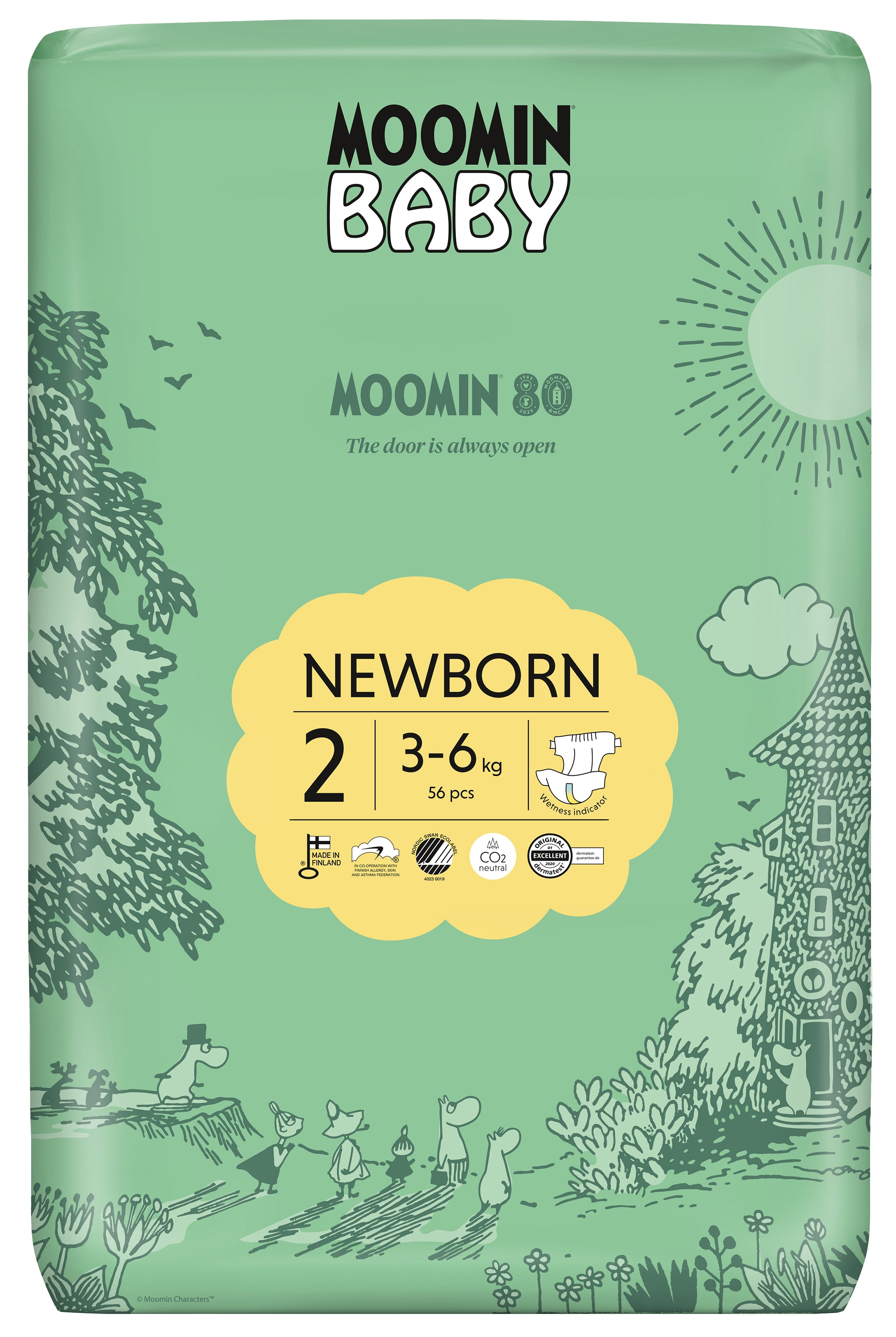 Moomin Baby Newborn teippivaippa 2 - 56 kpl 3-6 kg