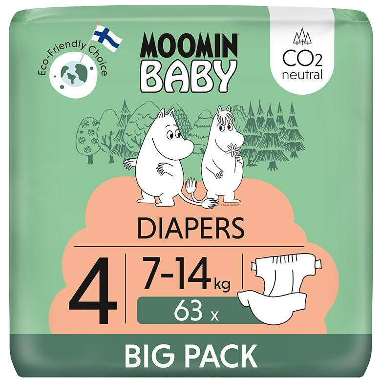 Moomin Baby Diapers teippivaippa 4 - 63 kpl 7-14 kg