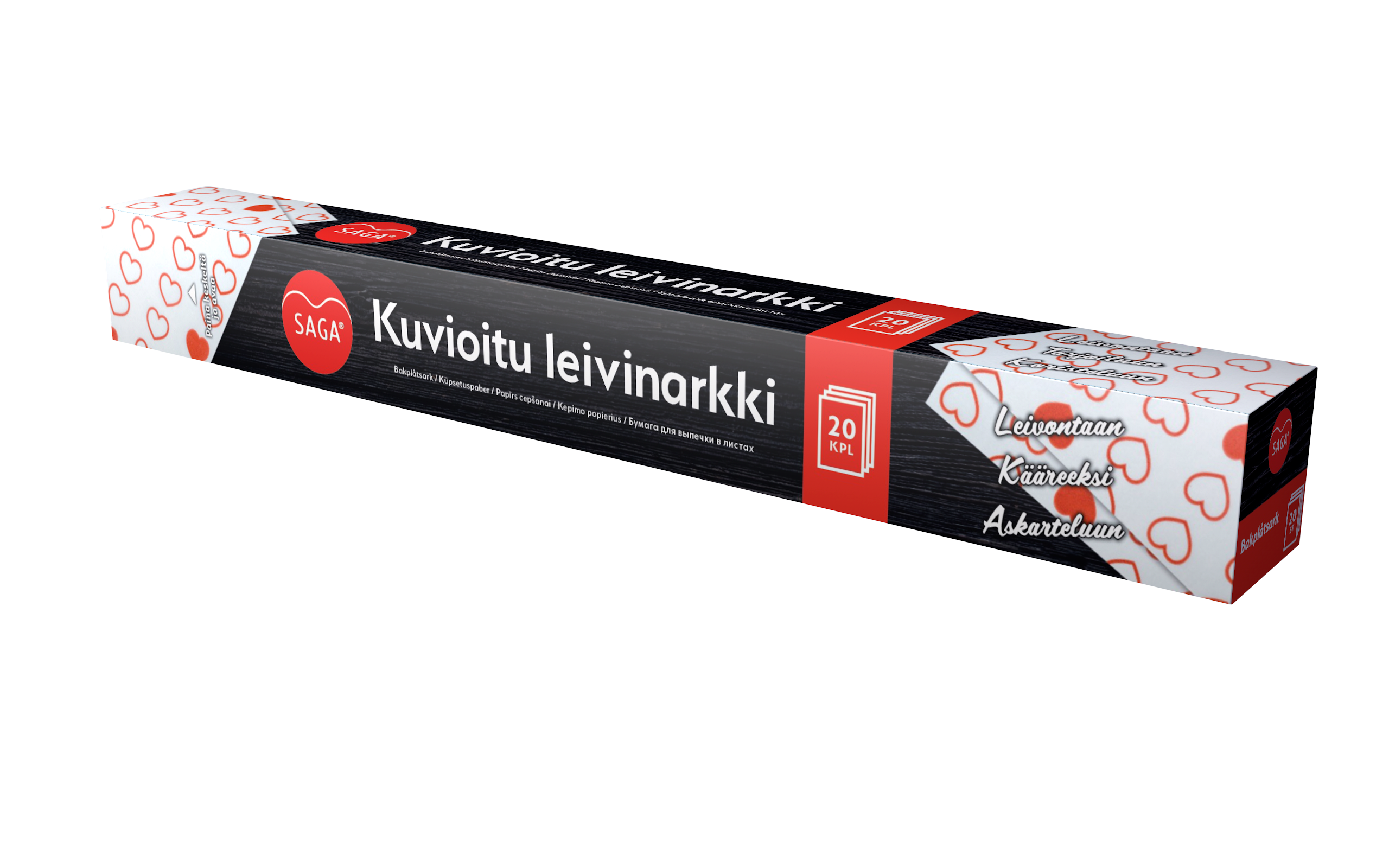 SAGA Kuvioitu Leivinarkki 38 x 42cm 20 kpl