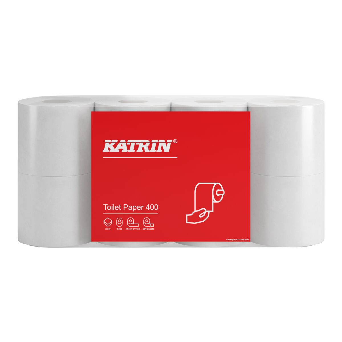 Katrin Wc-paperi 400 2-krs Valkoinen 8rll