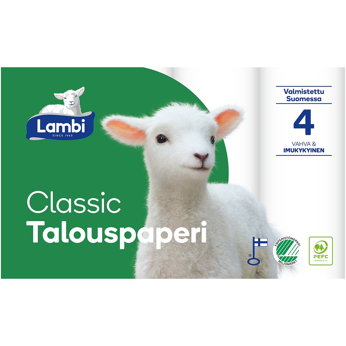 Lambi talouspaperi 4rl valkoinen