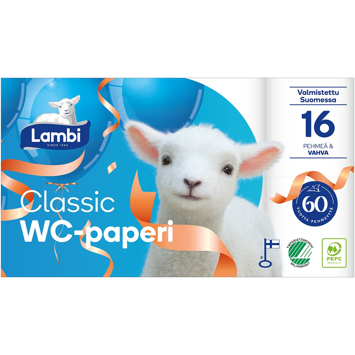 Lambi WC-paperi 16rl valkoinen