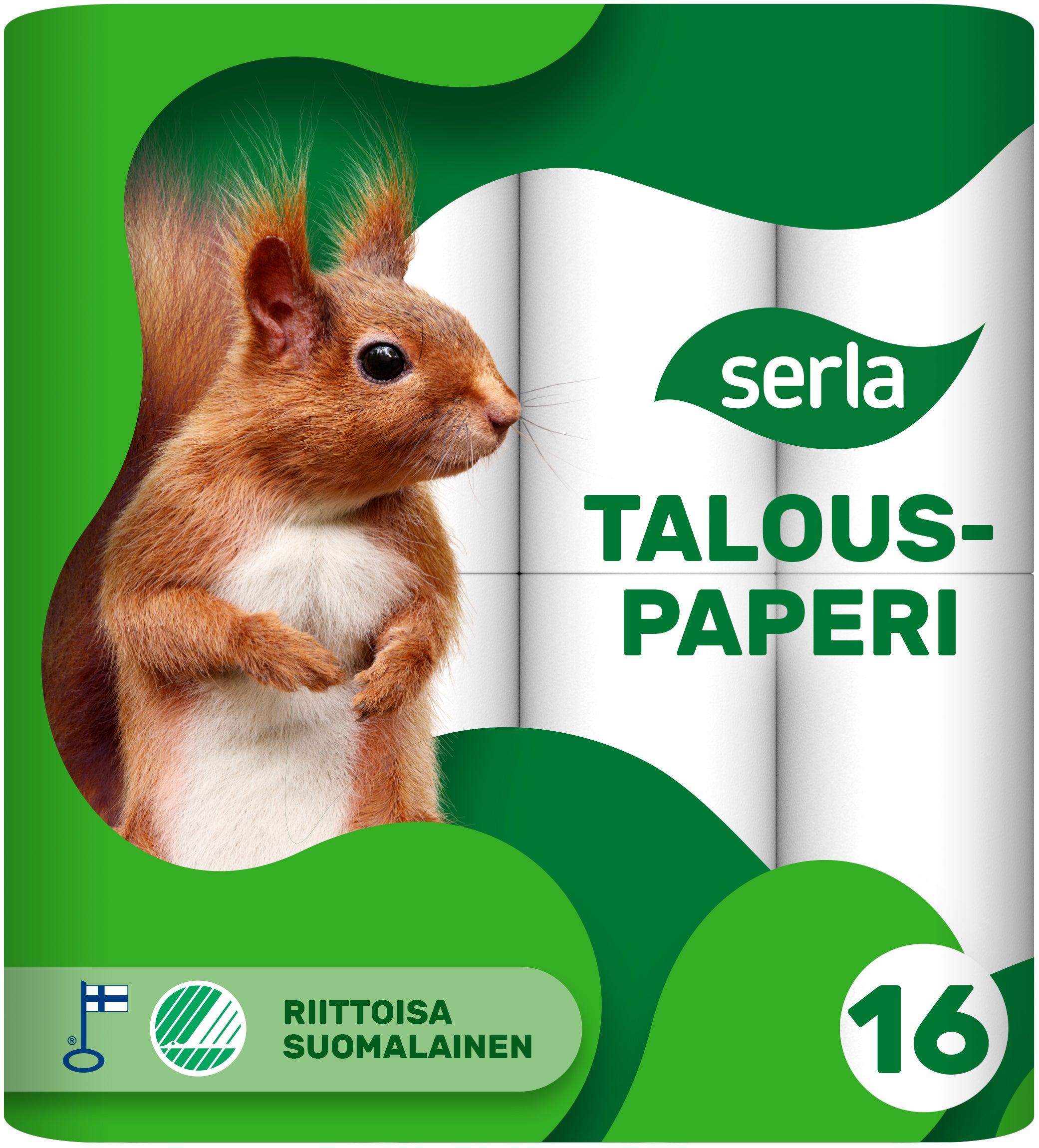 Serla talouspaperi 16rl valkoinen