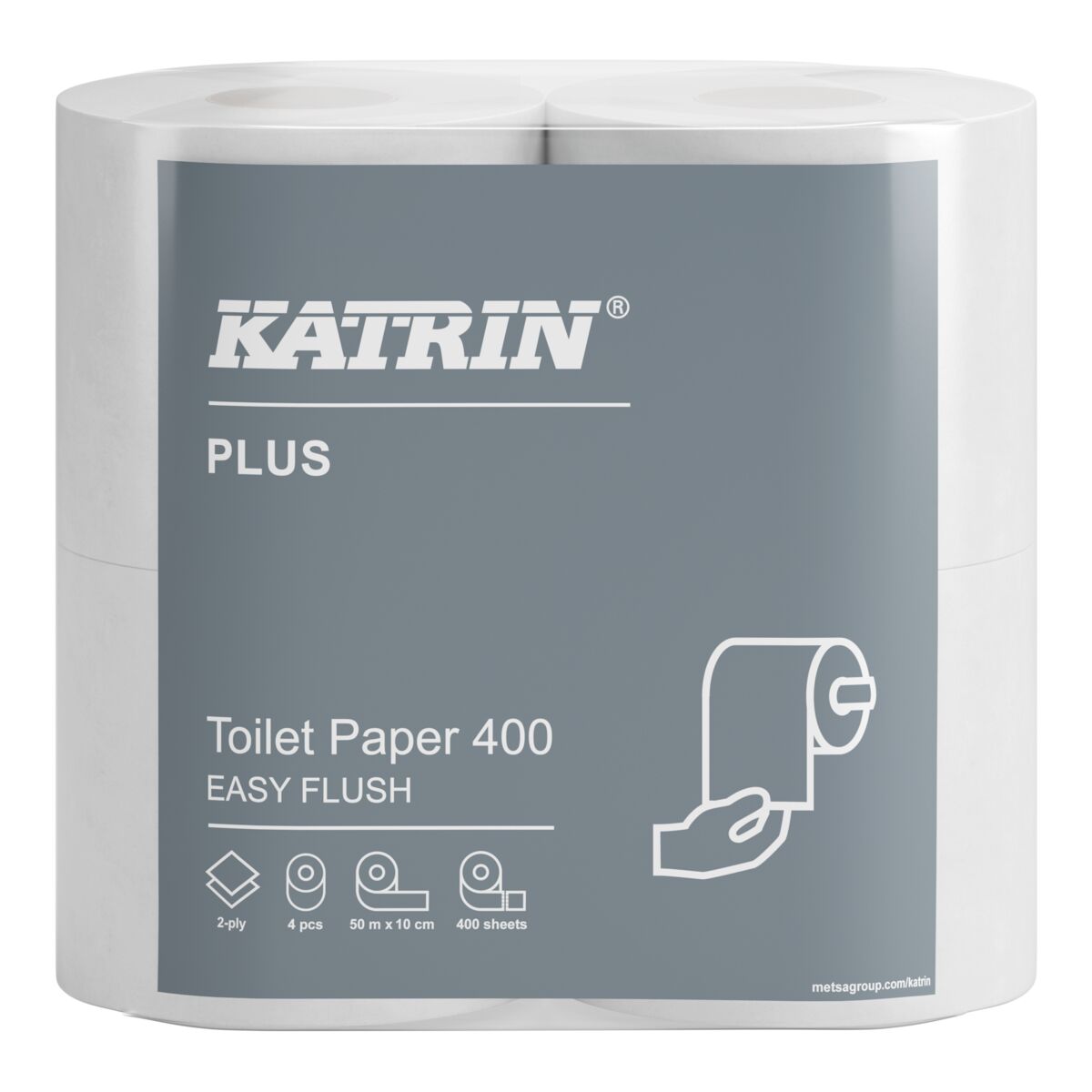 Katrin Plus WC-paperi 400 2-krs EasyFlush 4rll