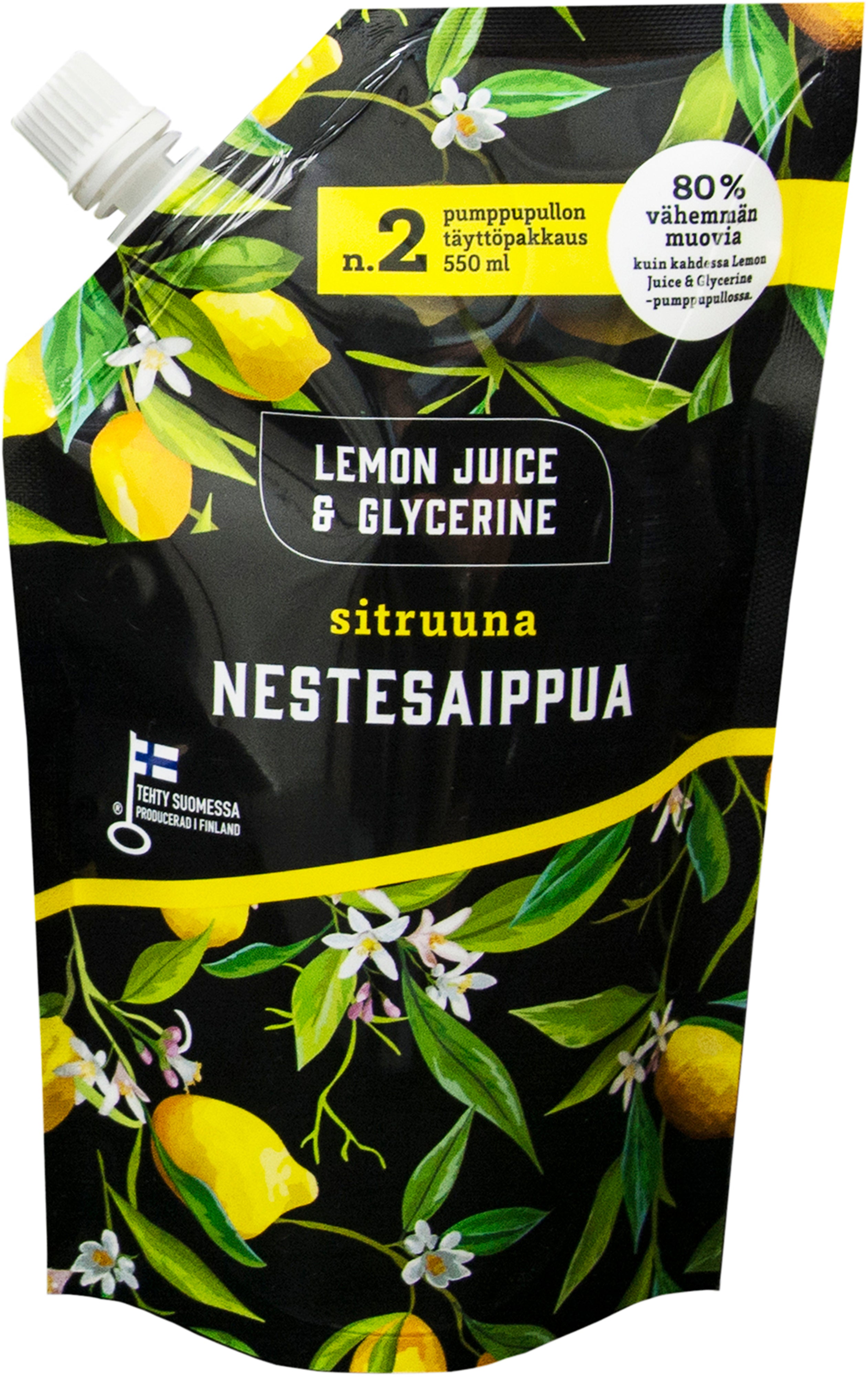 LJG nestesaippua 550ml täyttöpussi