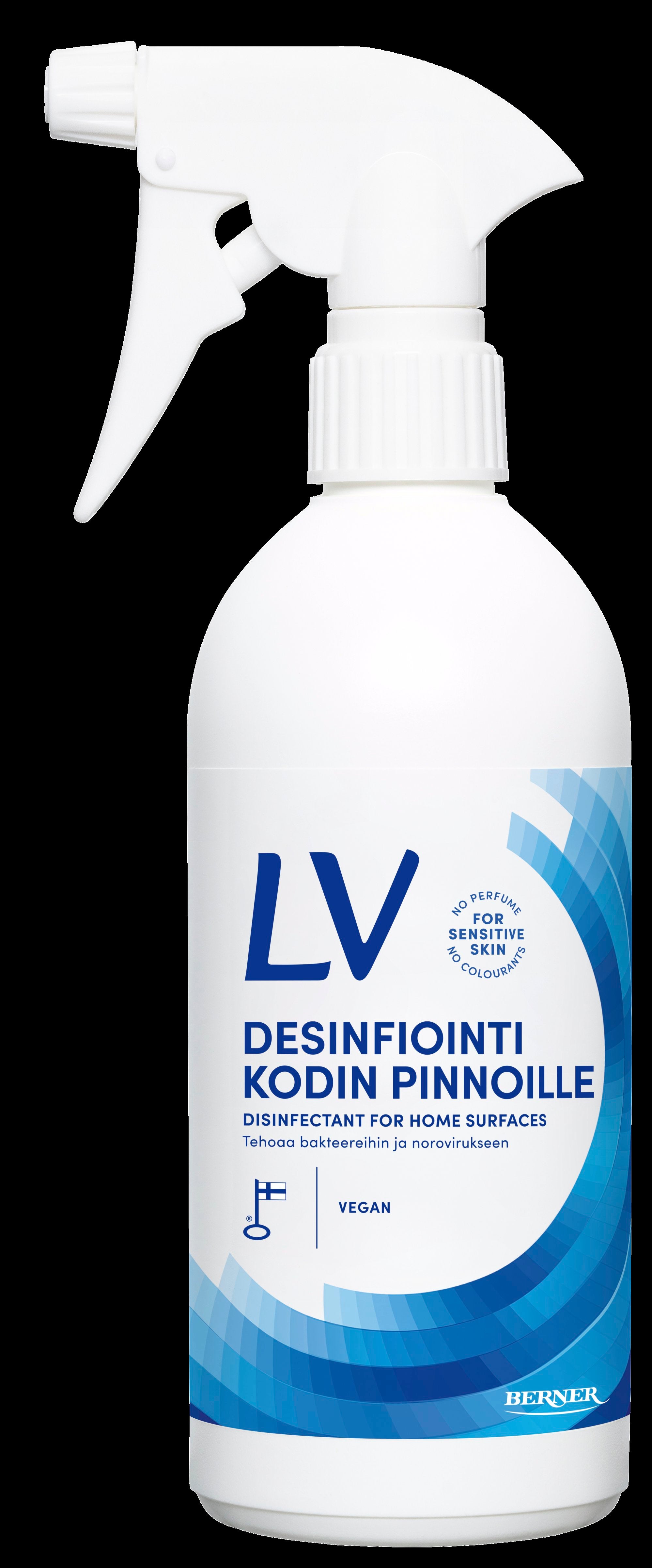 LV kodin pintojen desinfiointi 500ml