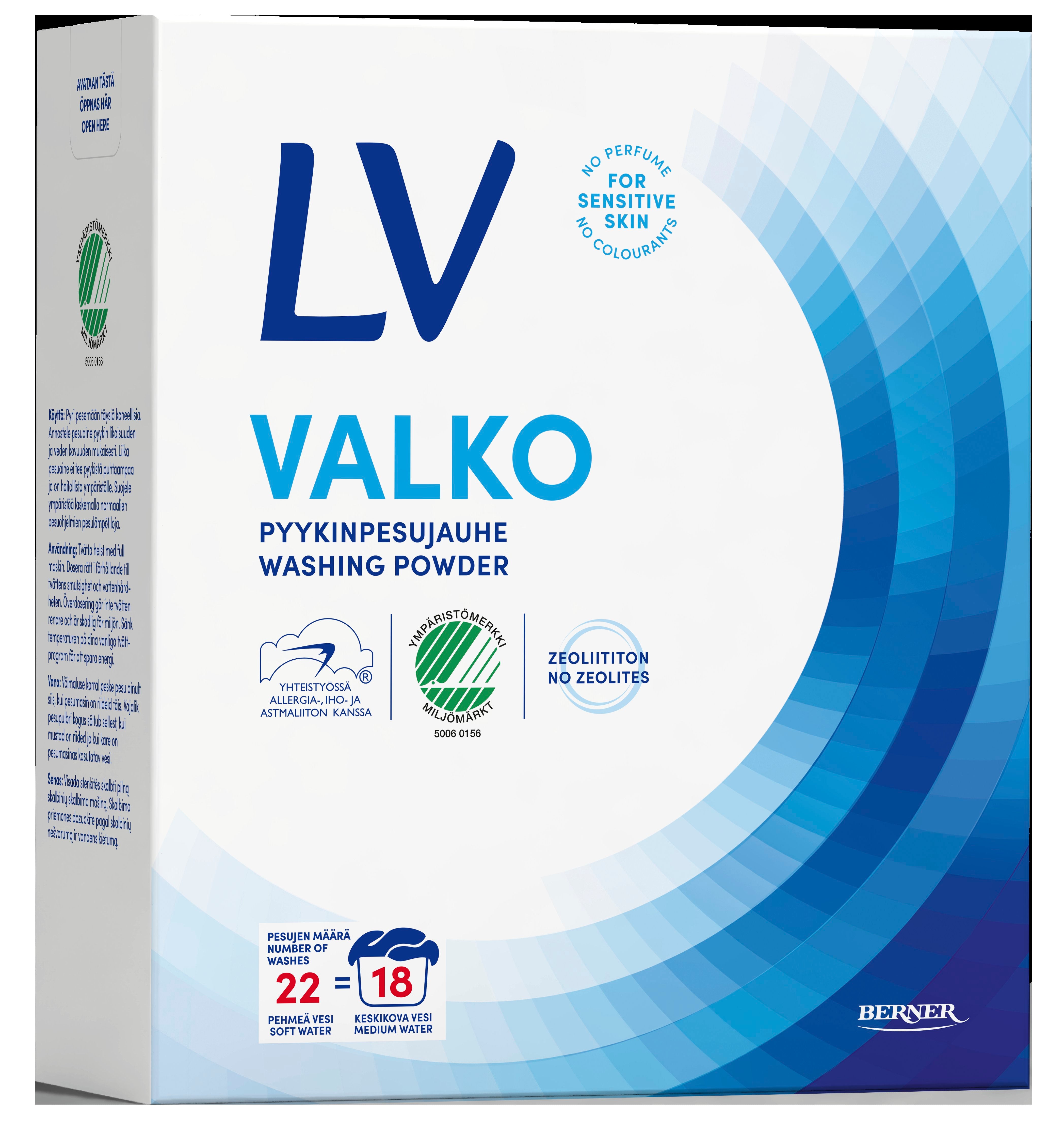 LV pyykinpesujauhe 750g Valko