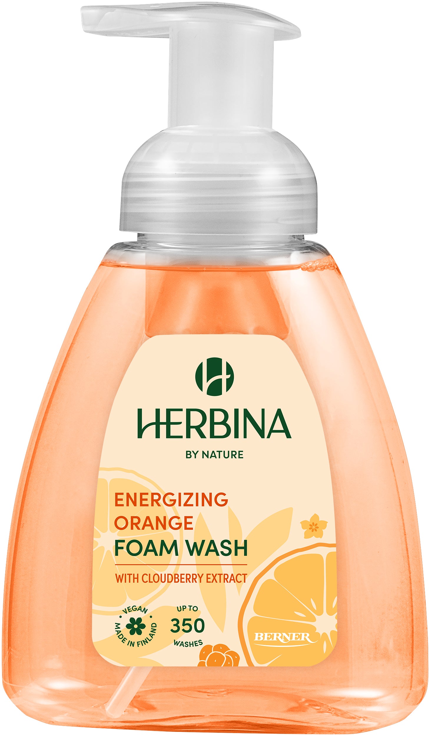 Herbina 300ml vaahtosaippua Orange énergisante