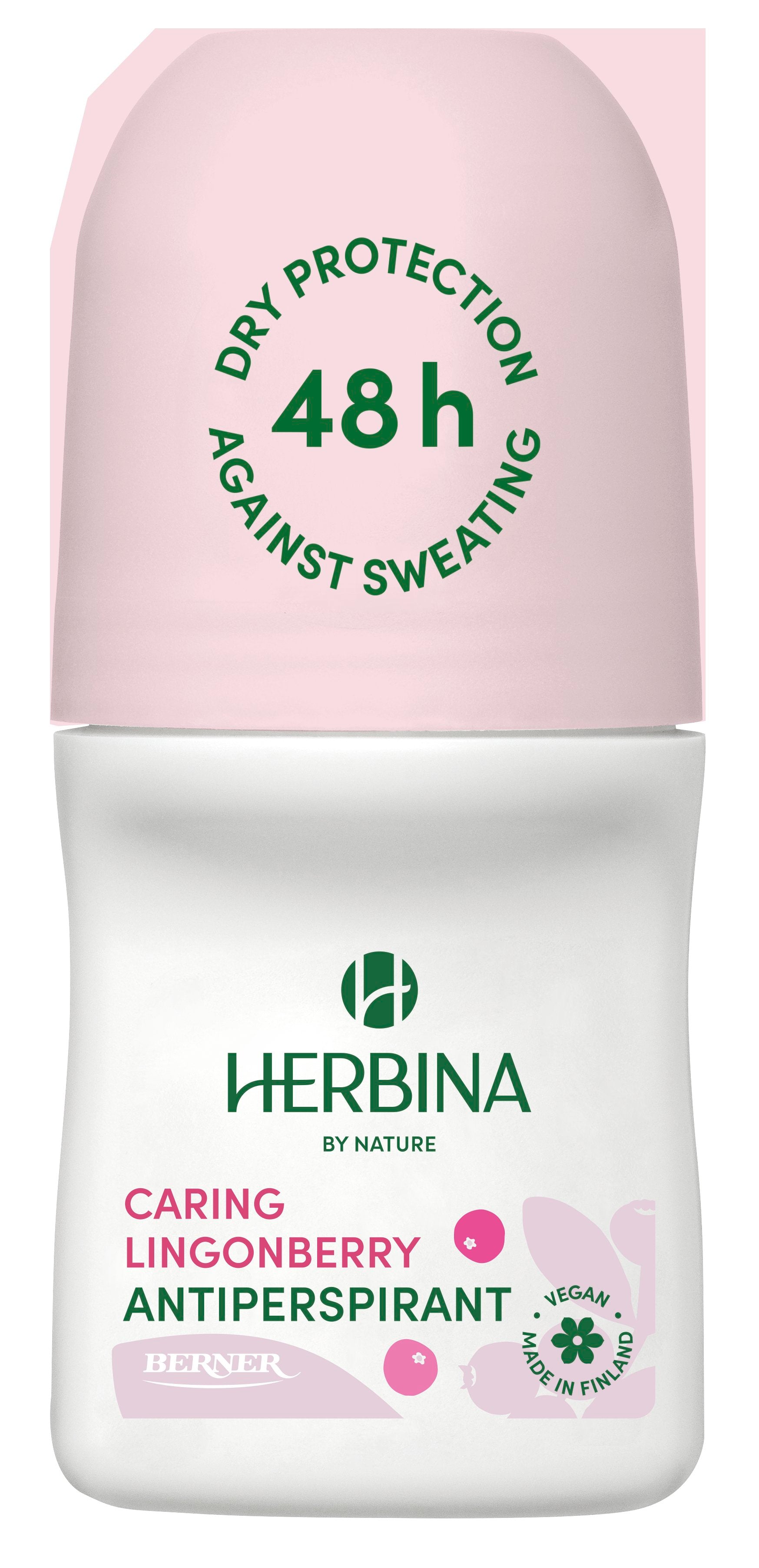 Herbina 50 ml anti-transpirant roll-on Caring Airelle